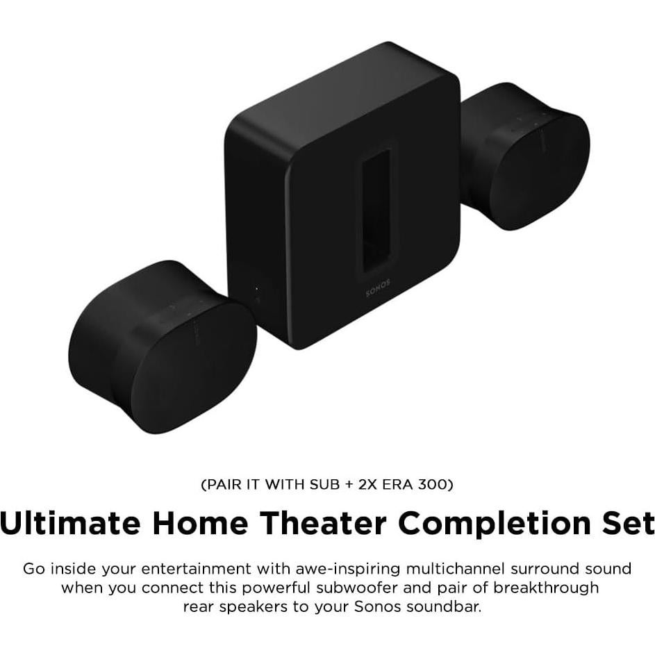 Subwoofer Inalámbrico Sonos Sub Gen 3 - Negro 15.5 kg