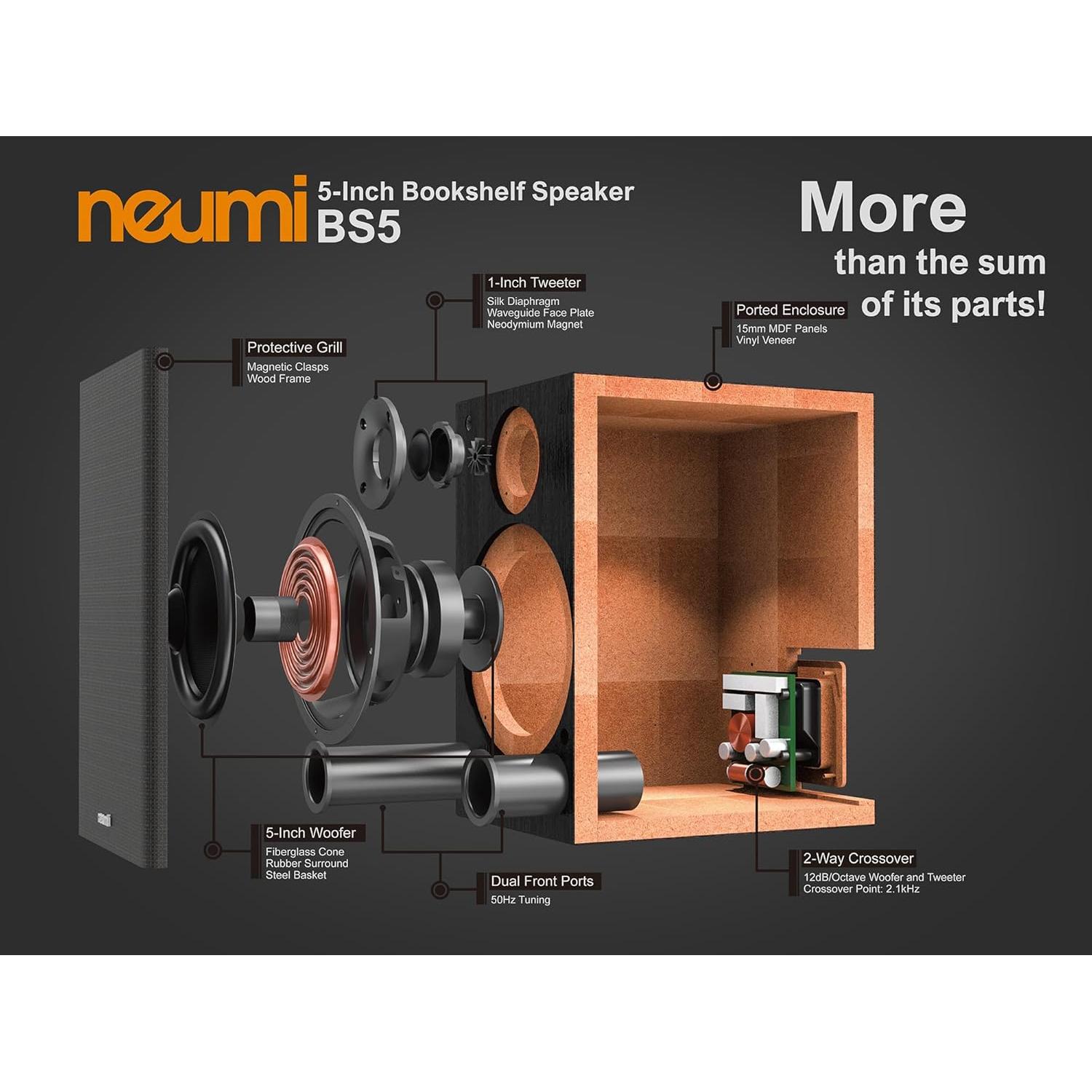 Altavoces Pasivos NEUMITECH BS5 5" Madera Oscura 1 Par