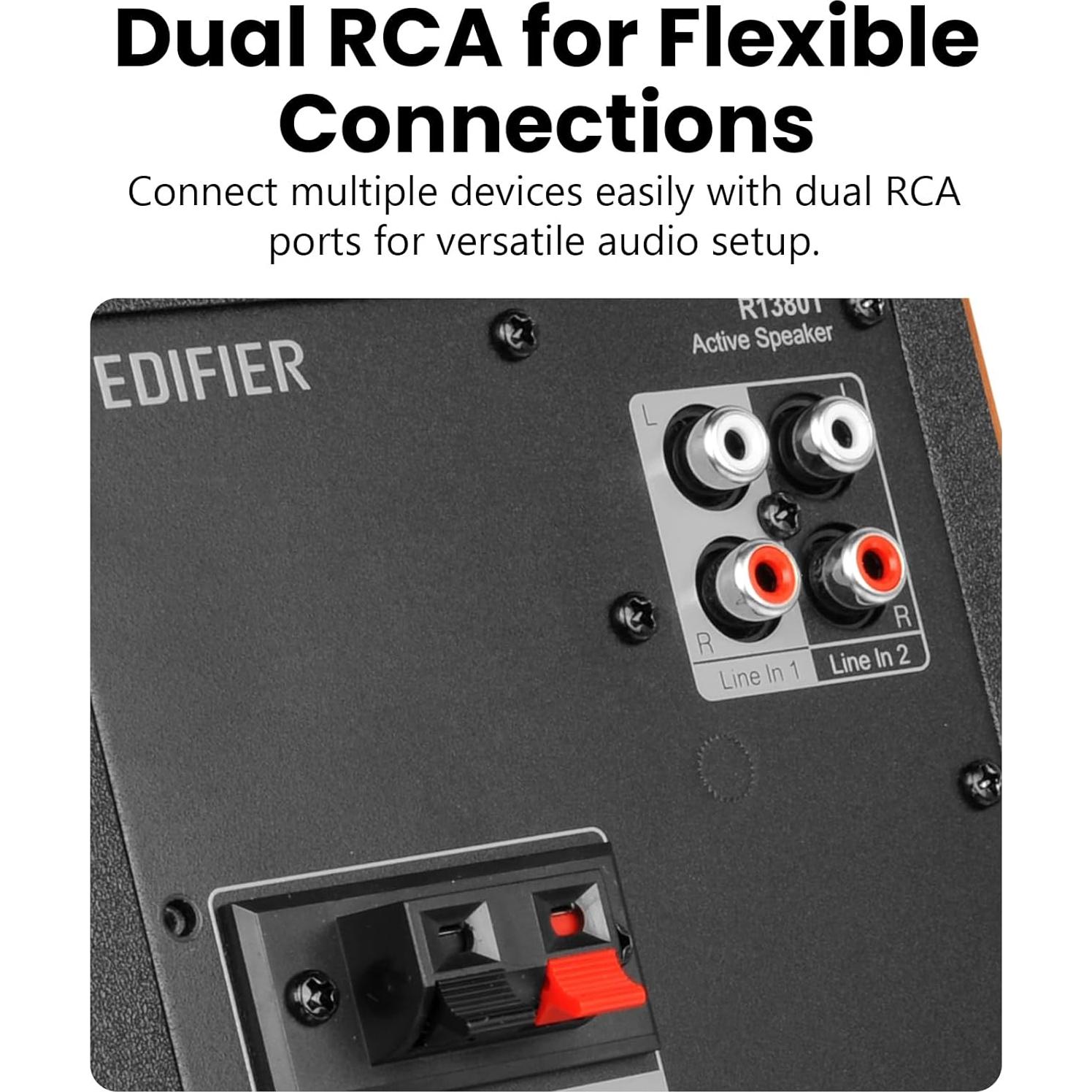 Altavoces Edifier R1380T 2.0 Estéreo 42W RMS Control Remoto