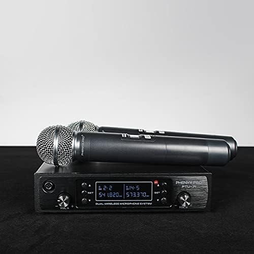 Sistema de Micrófono Inalámbrico Phenyx Pro PTU-71-2H, 2 Micrófonos de Mano, 100m