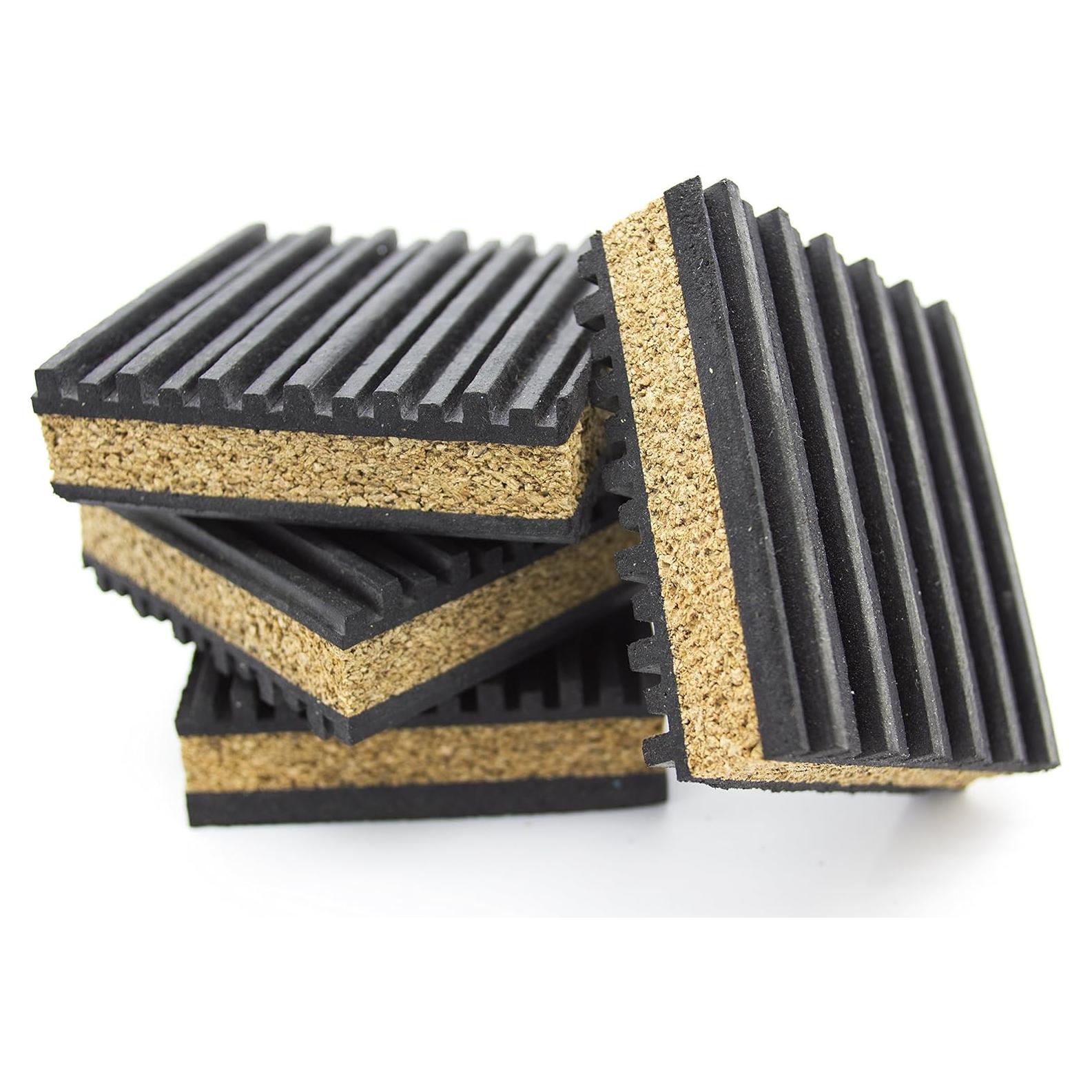 Almohadillas Antivibración PneumaticPlus de Caucho y Corcho 7.62 cm