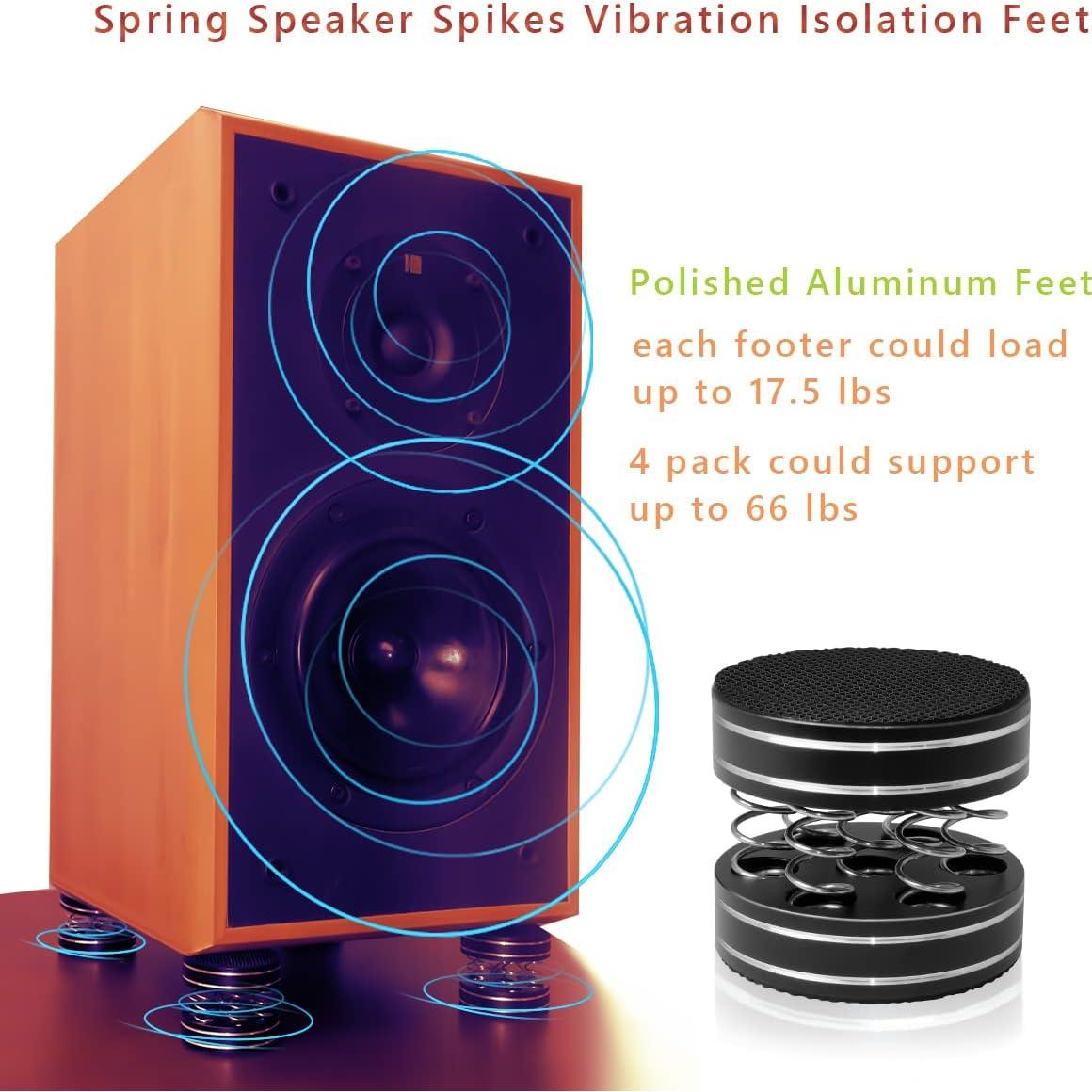 Pies de Aislamiento de Aluminio UCINNOVATE para Tornamesa - 4 Pcs