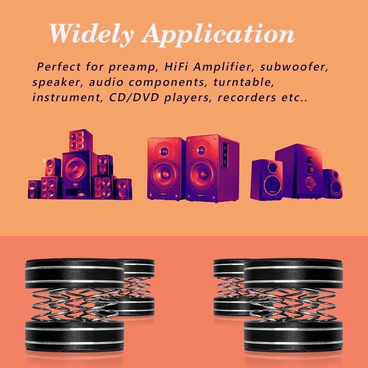 Pies de Aislamiento de Aluminio UCINNOVATE para Tornamesa - 4 Pcs