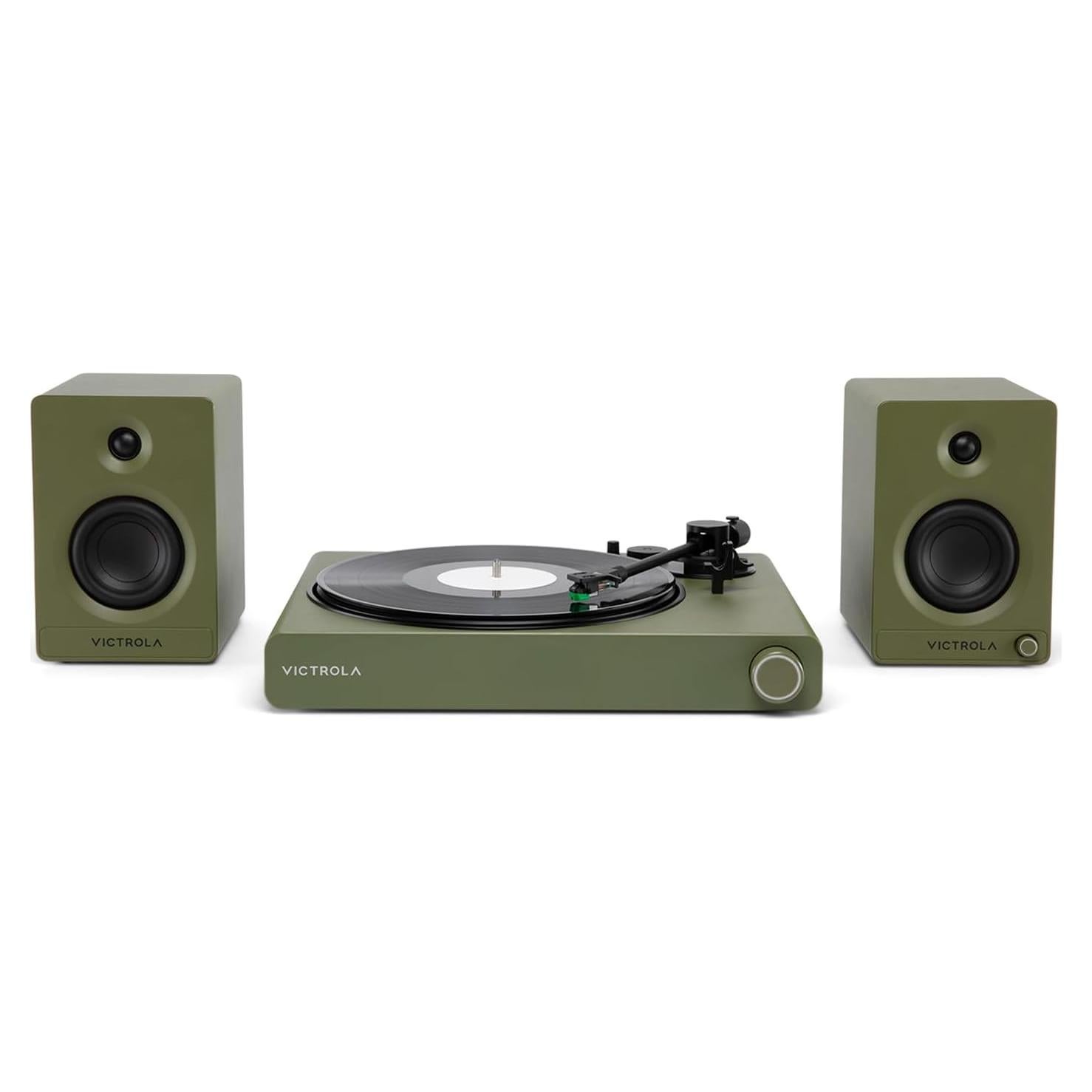 Tocadiscos Wi-Fi Victrola Stream Onyx con Bluetooth y RCA Verde