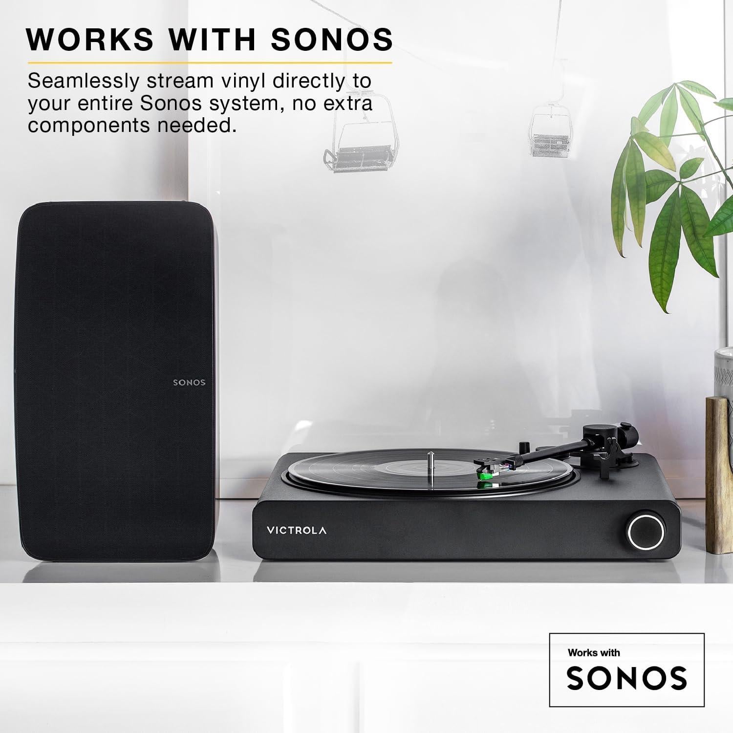 Tocadiscos Wi-Fi Victrola Stream Onyx con Bluetooth y RCA Verde