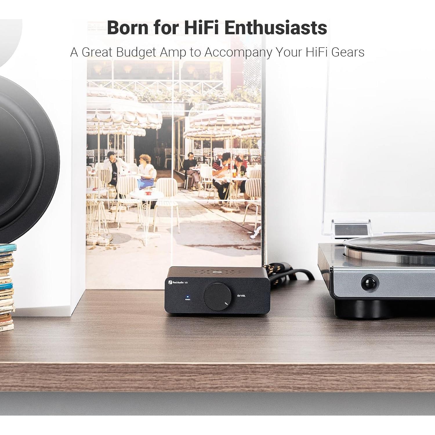 Amplificador Estéreo Fosi Audio V3 600W 48V 2 Canales