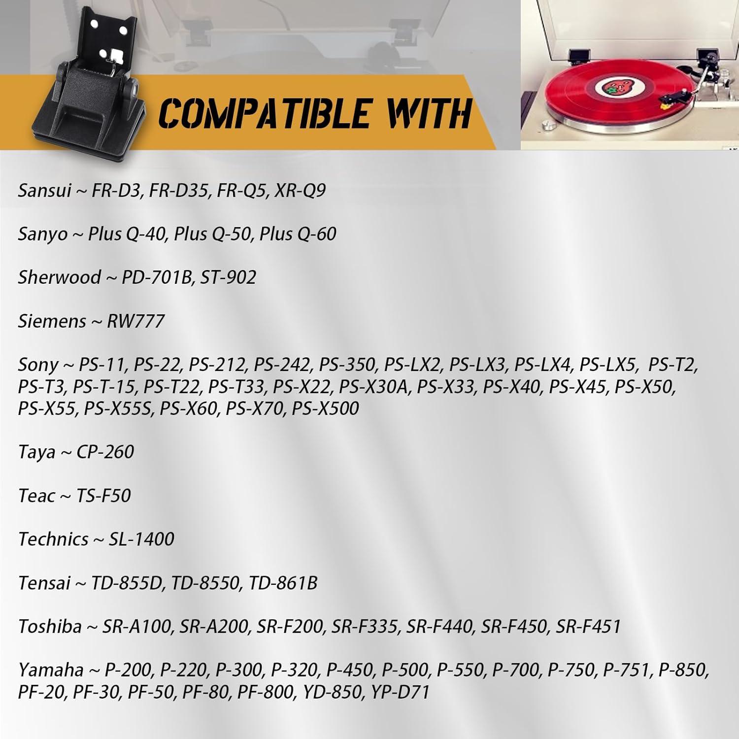 Bisagras de Cubierta de Polvo HQPARRTS para Tornamesas