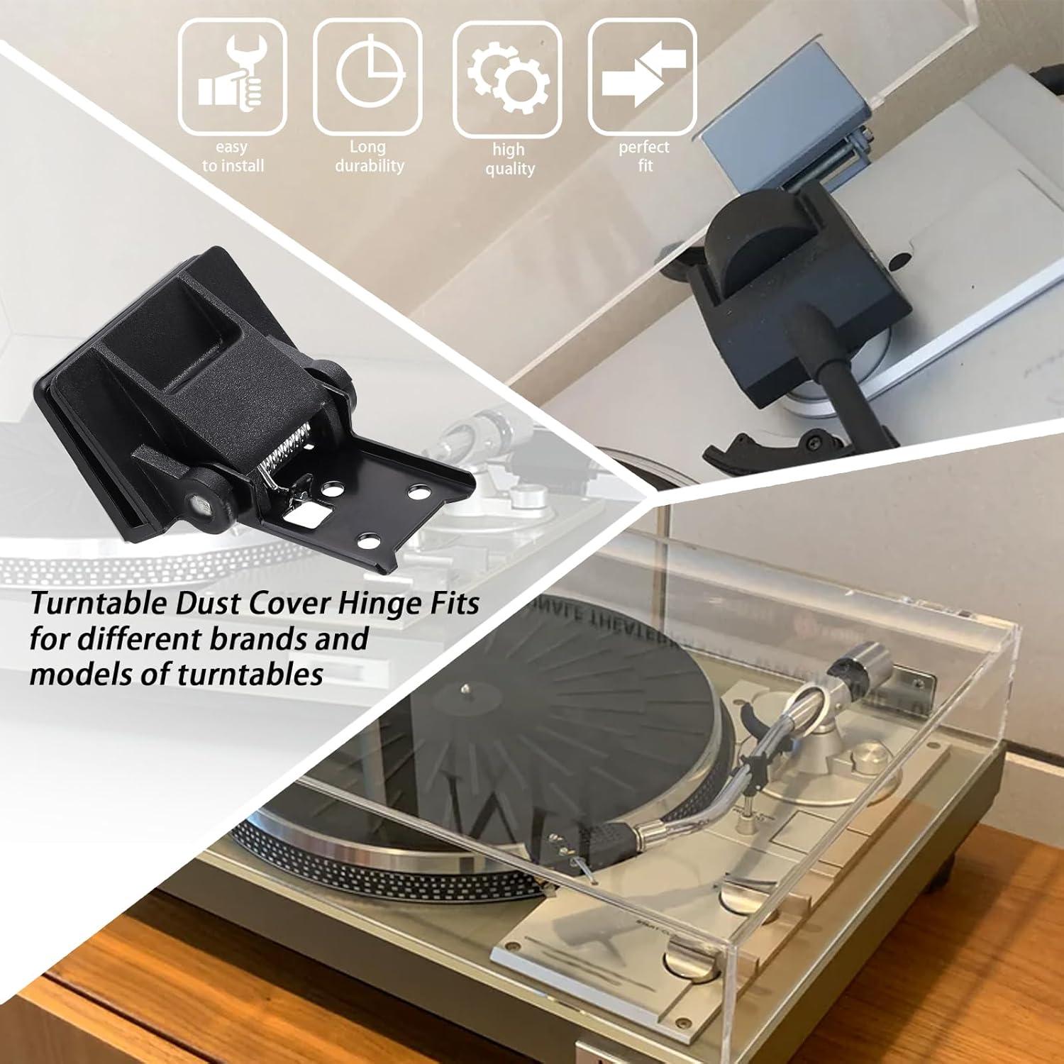 Bisagras de Cubierta de Polvo HQPARRTS para Tornamesas