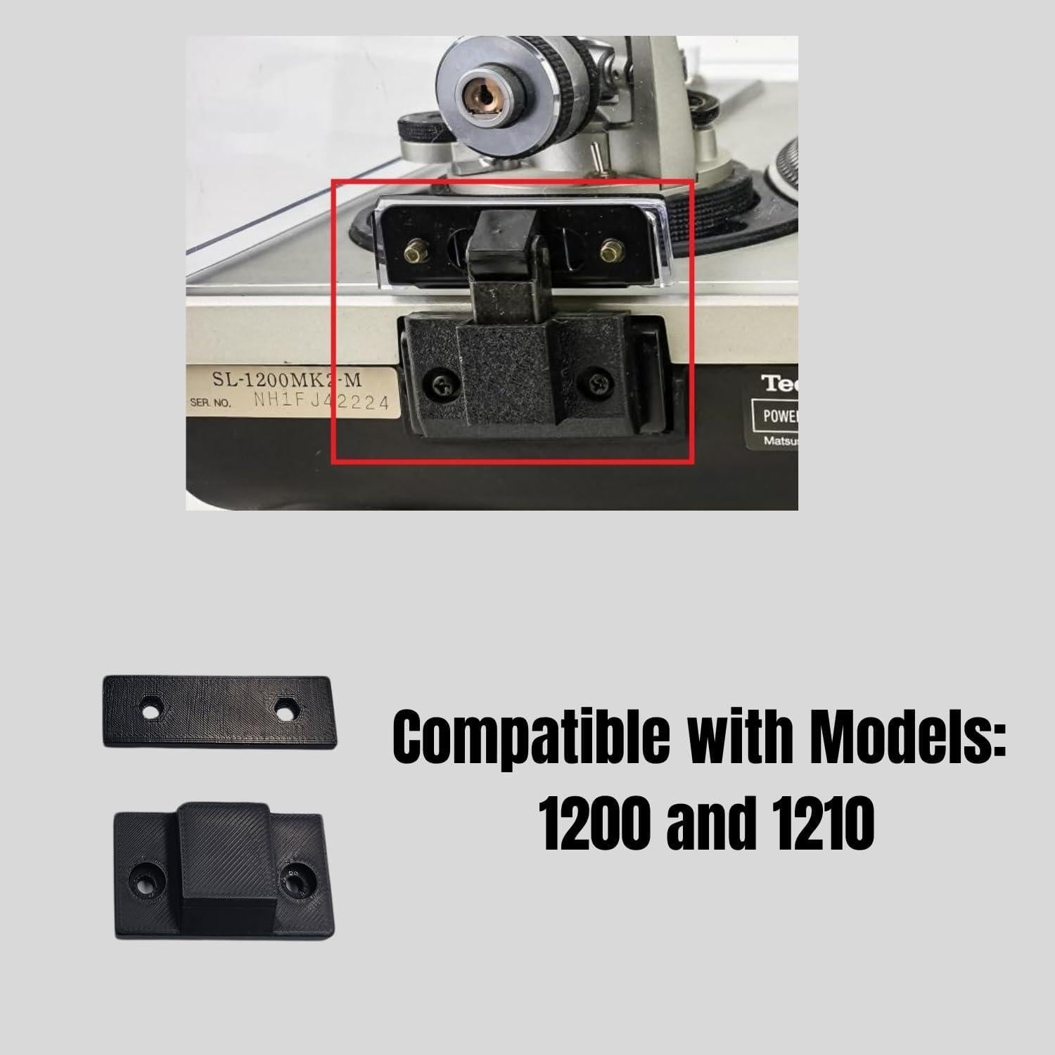 Placas de Montaje de Bisagra Technics SL-1200/1210 - Negro