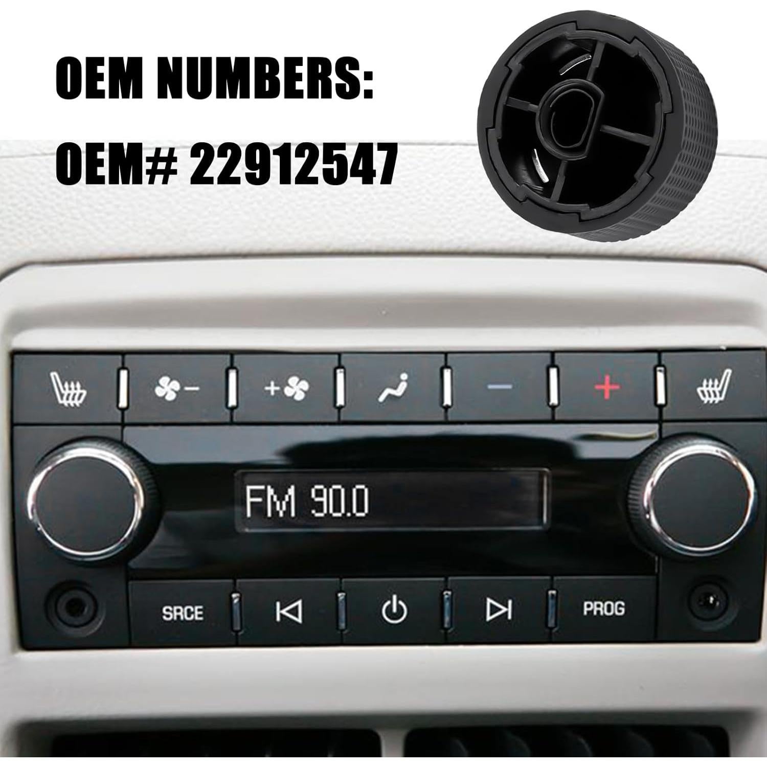 Perilla de Control de Volumen Figpade 2PCS para Coche OEM 22912547