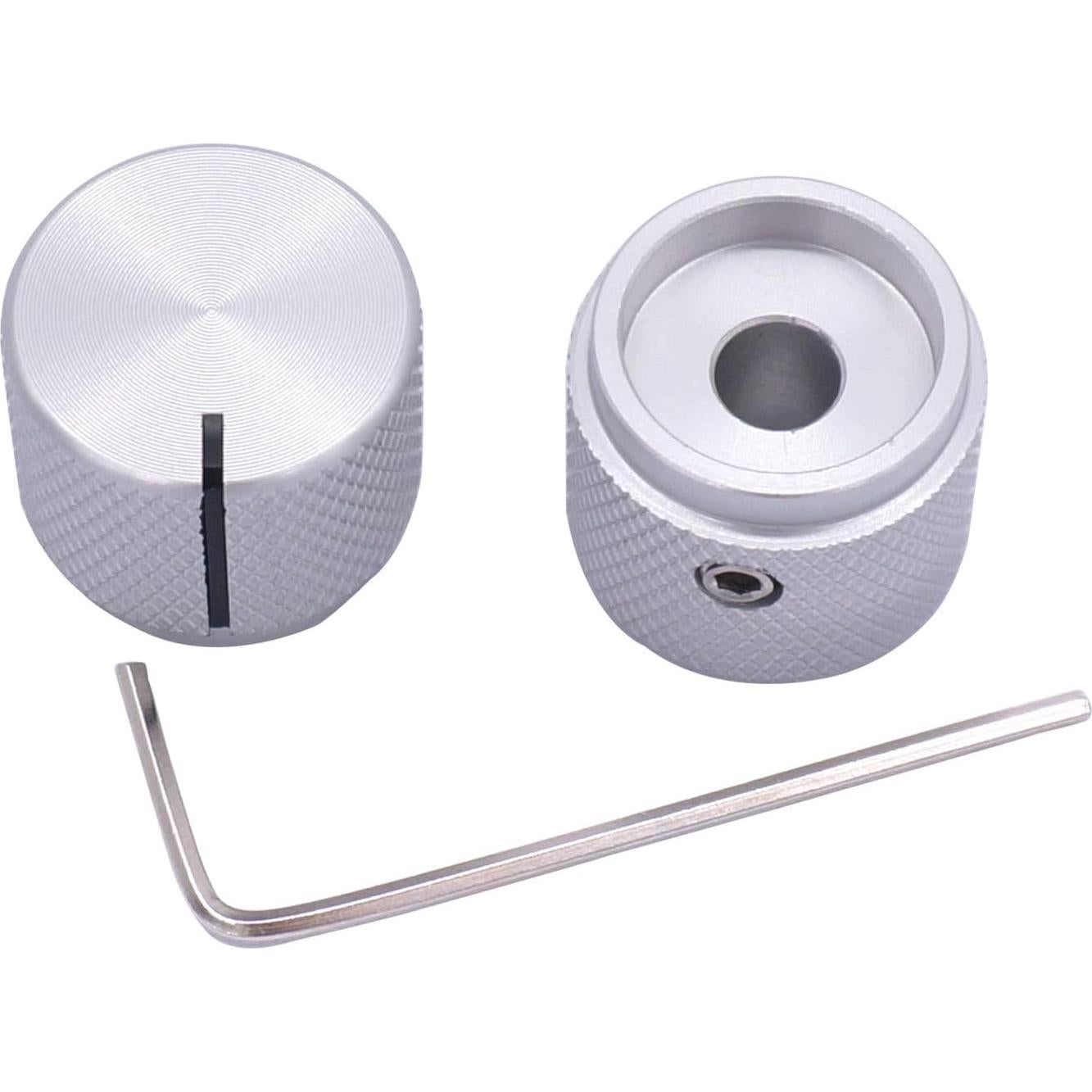 Perilla de Control Rotativa Taiss Aluminio Plateado 20x17mm