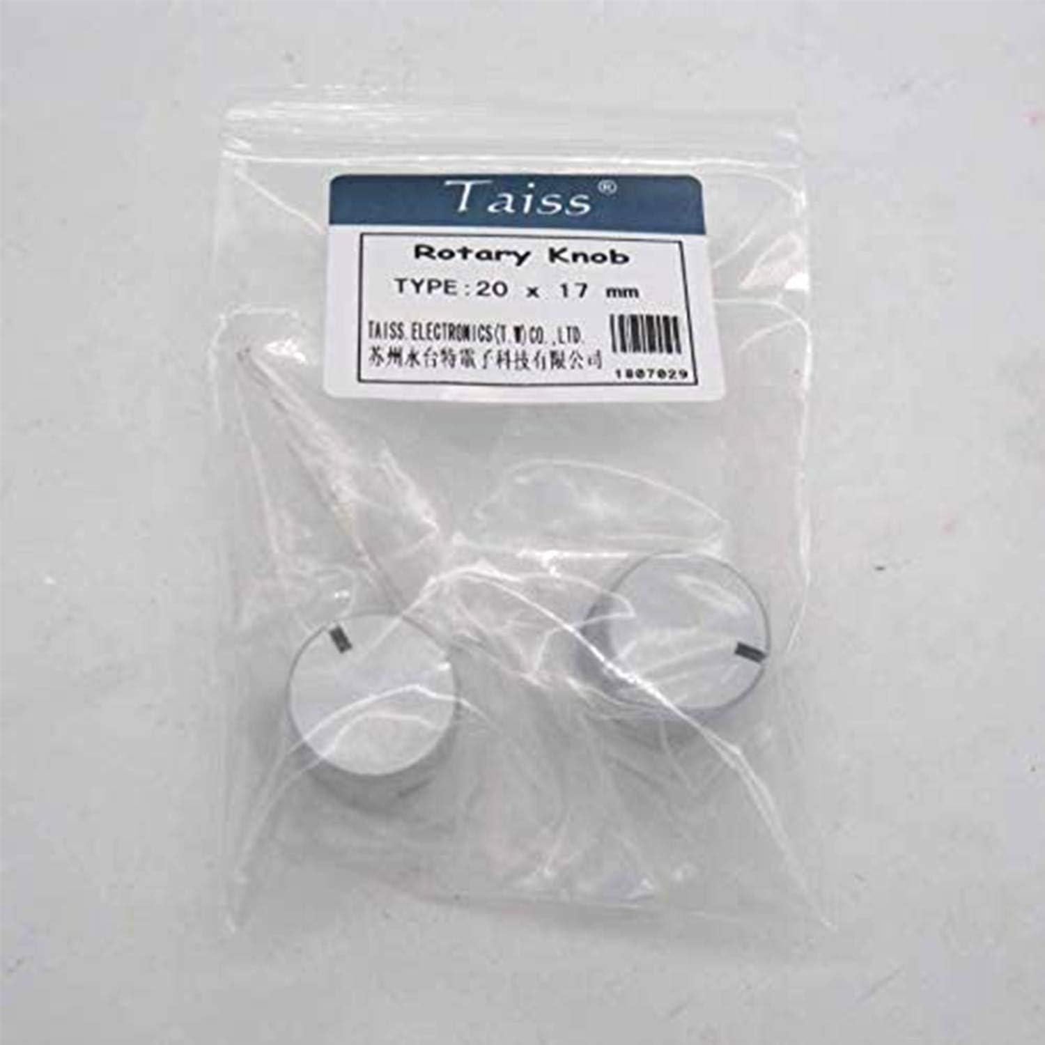 Perilla de Control Rotativa Taiss Aluminio Plateado 20x17mm