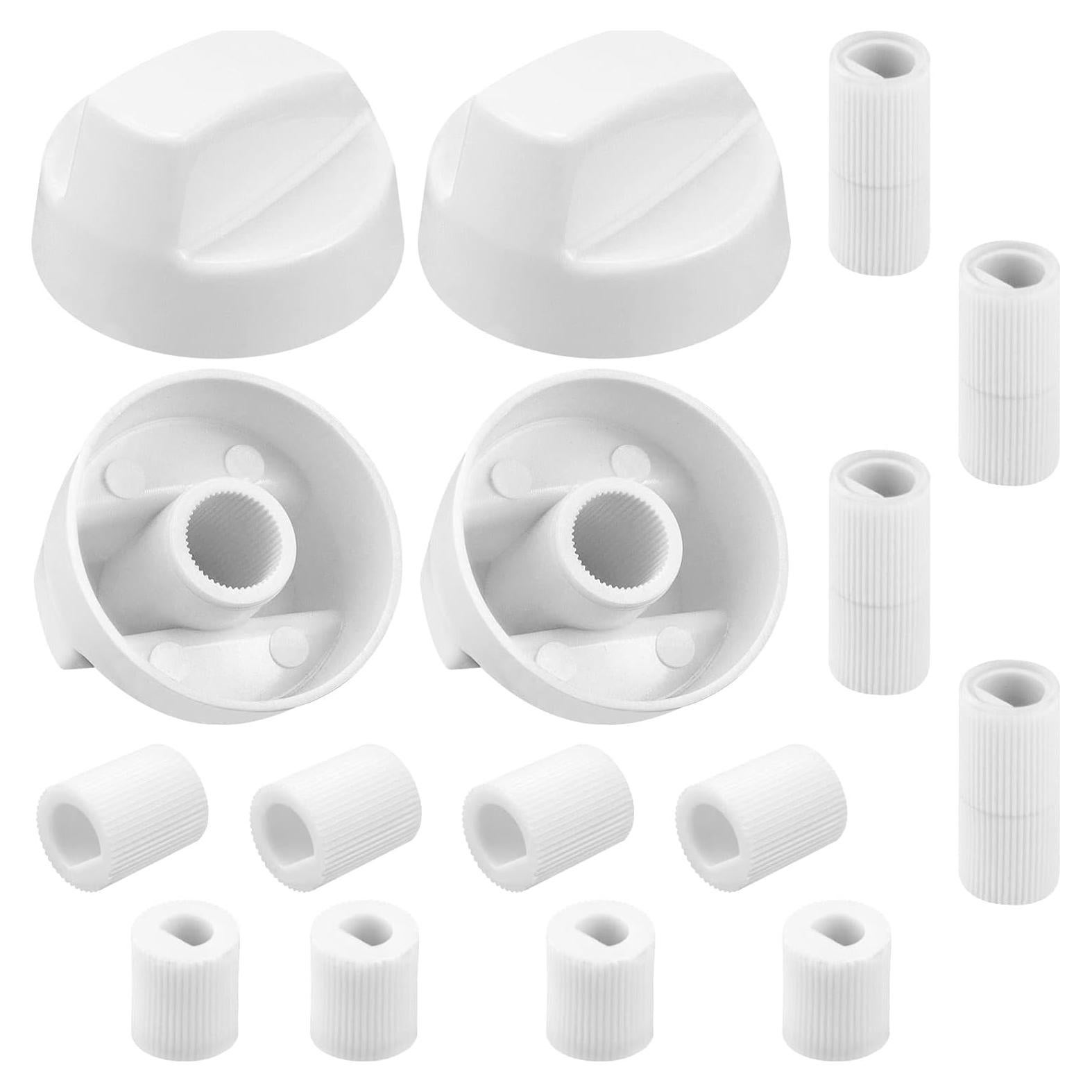 Perillas de Control Universales AMI PARTS Blancas con 12 Adaptadores