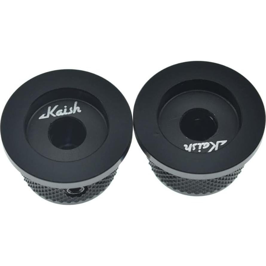 Perillas de Potenciómetro KAISH 2pcs 1/4" Aluminio Negro