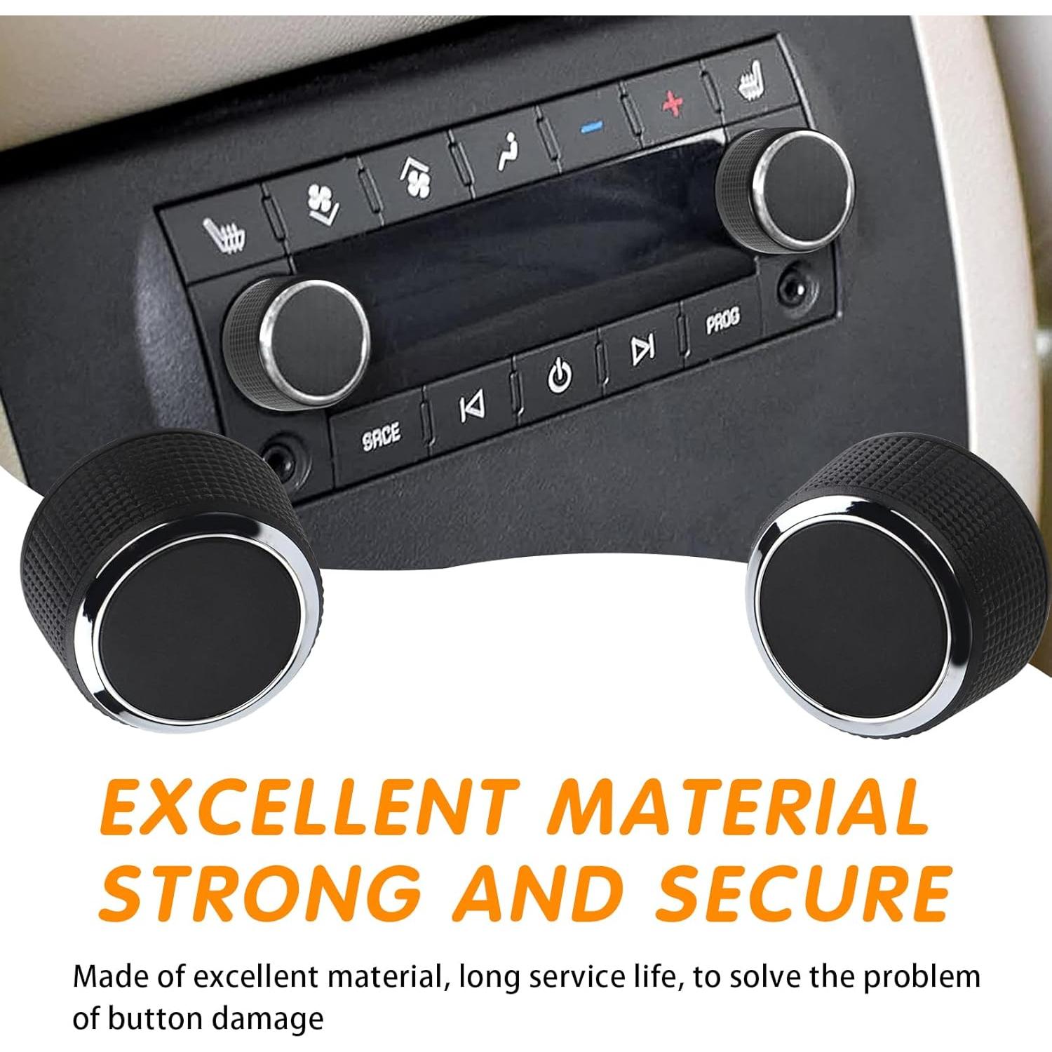 Perillas de Volumen de Coche ijuicy 2 PCS Antideslizantes para Cadillac Chevrolet GMC