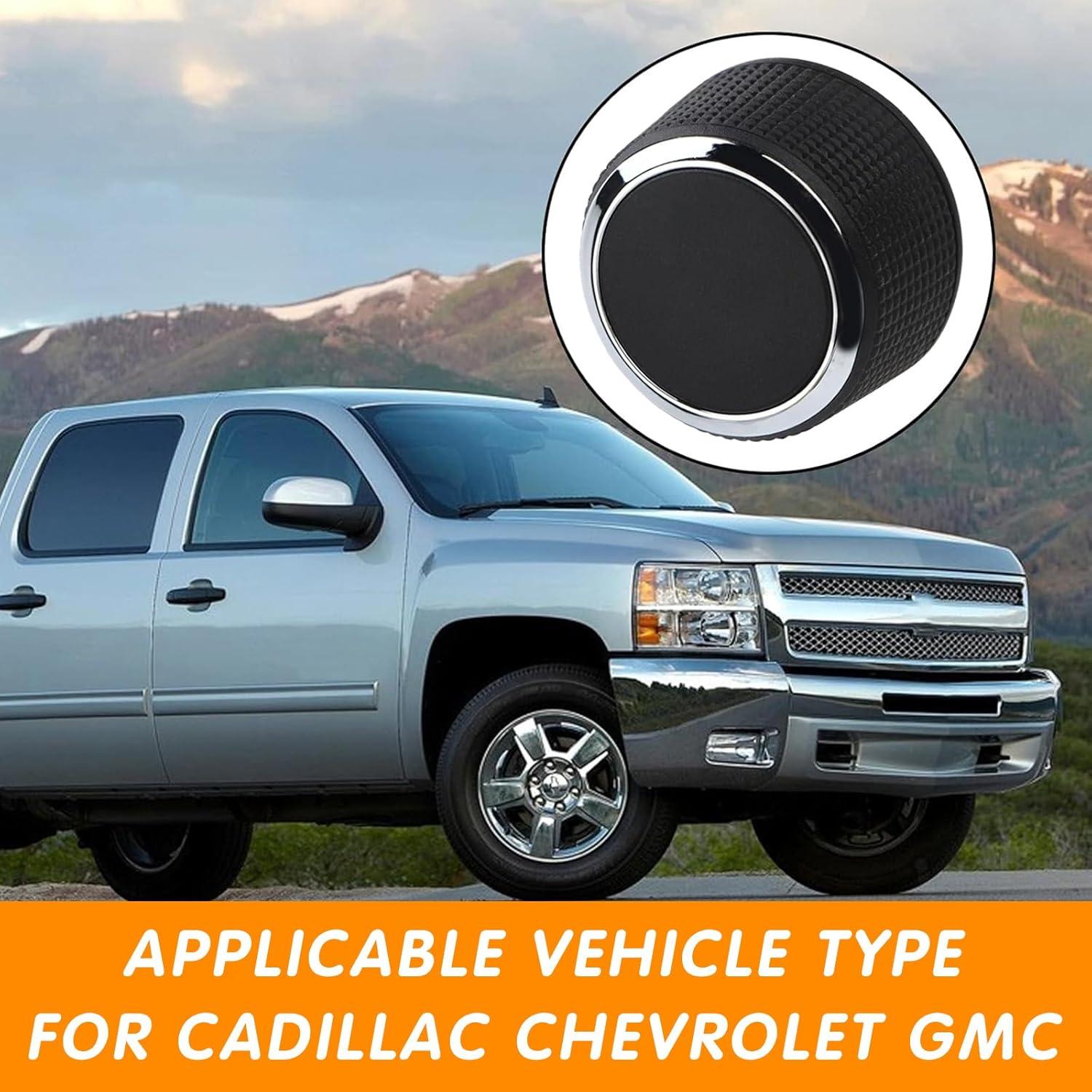 Perillas de Volumen de Coche ijuicy 2 PCS Antideslizantes para Cadillac Chevrolet GMC