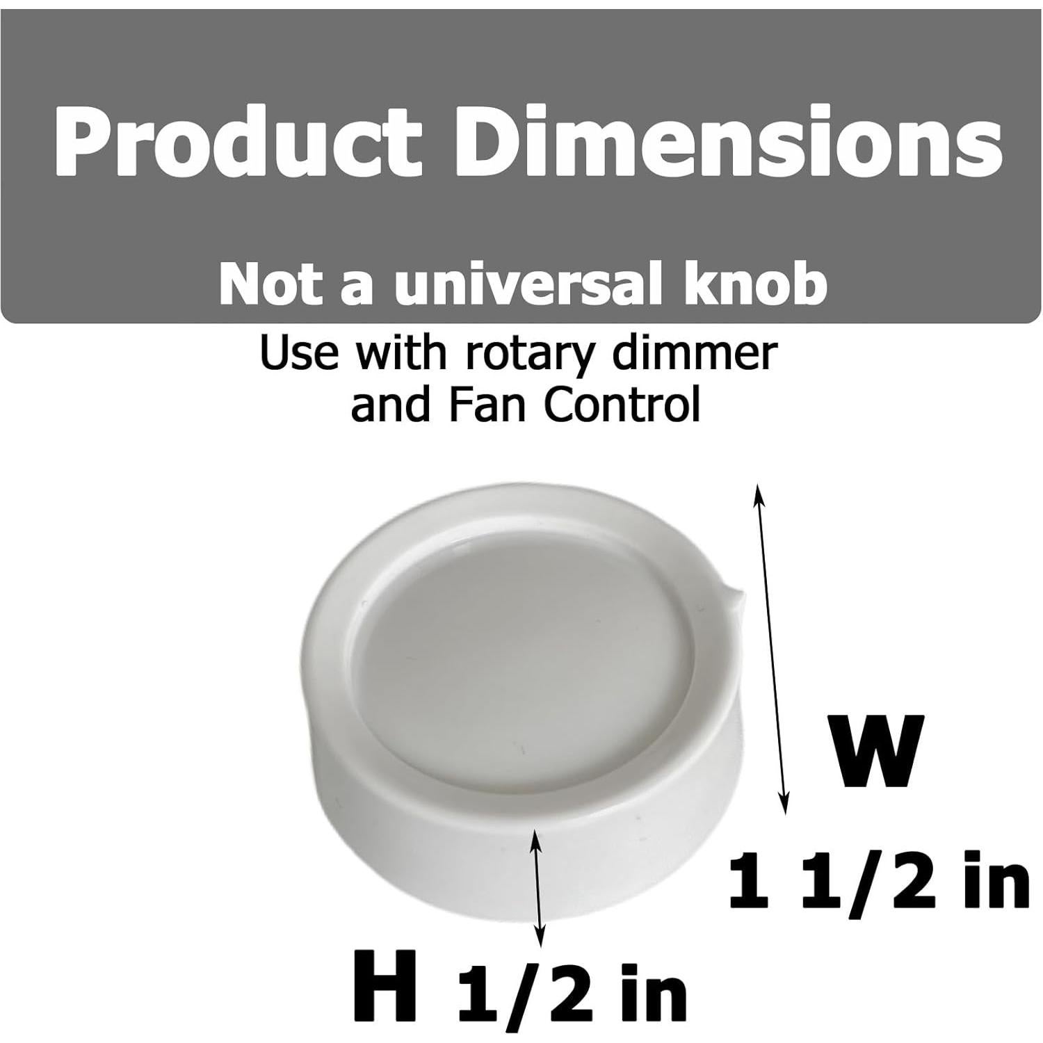 2 Perillas de Regulador Rotativo RK-WH para Ventilador Blanco