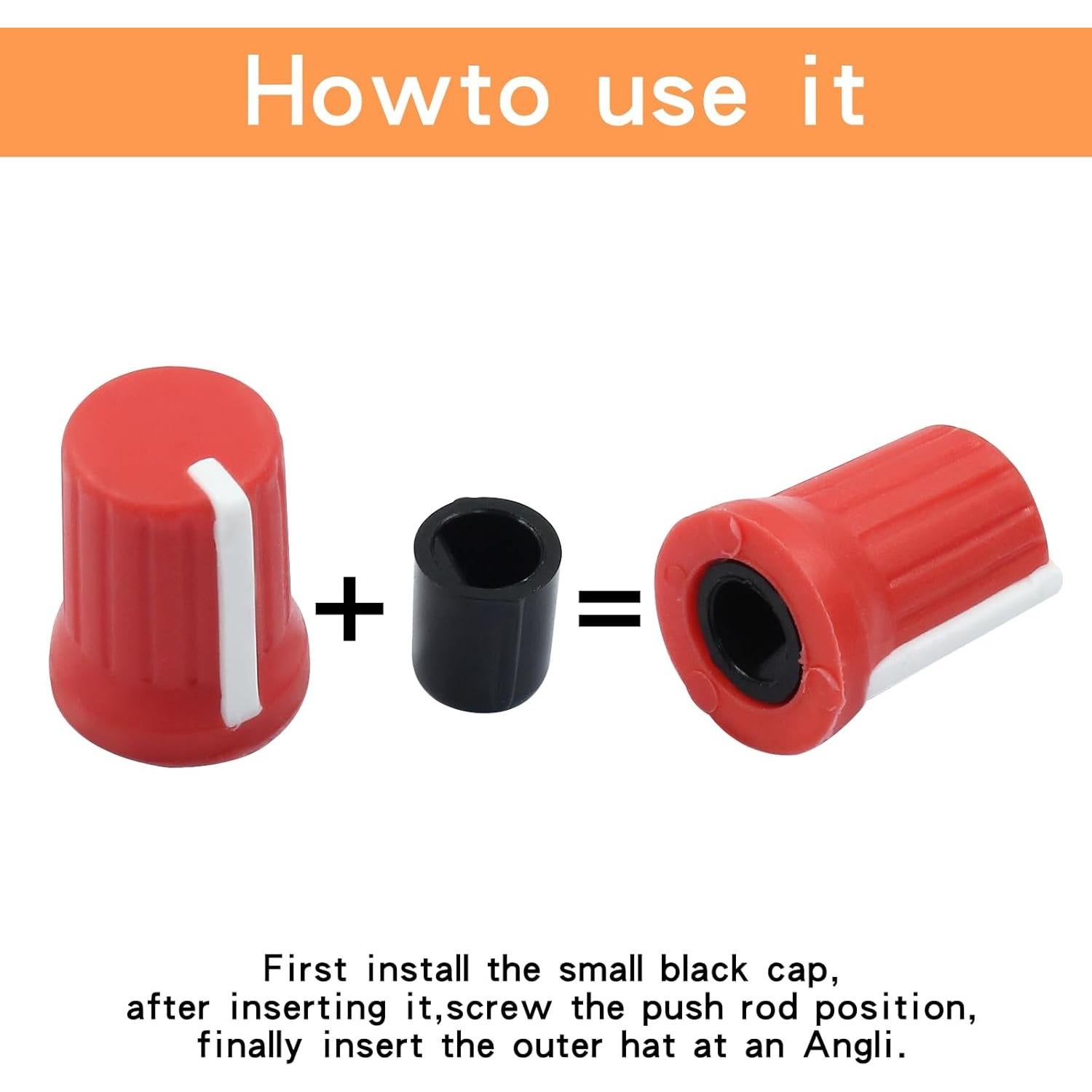 5 Perillas Rotativas EQ Universales Rierdge de Goma - Colores