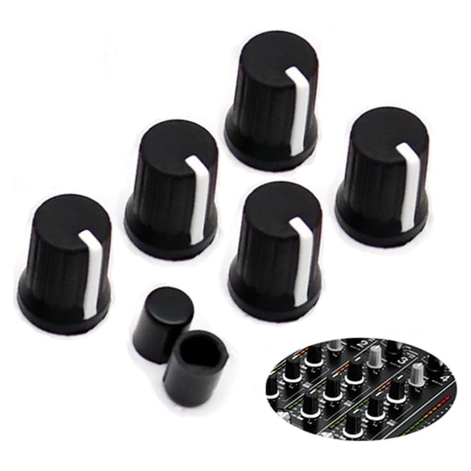 5 Piezas Perillas EQ Negras para Controladores DJ Pioneer y Más