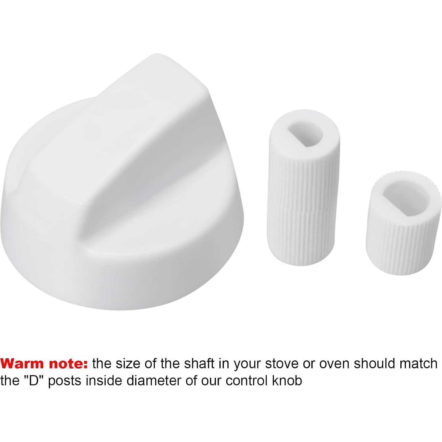 Perillas de Control Jetec 4 Piezas con 12 Adaptadores Blancas