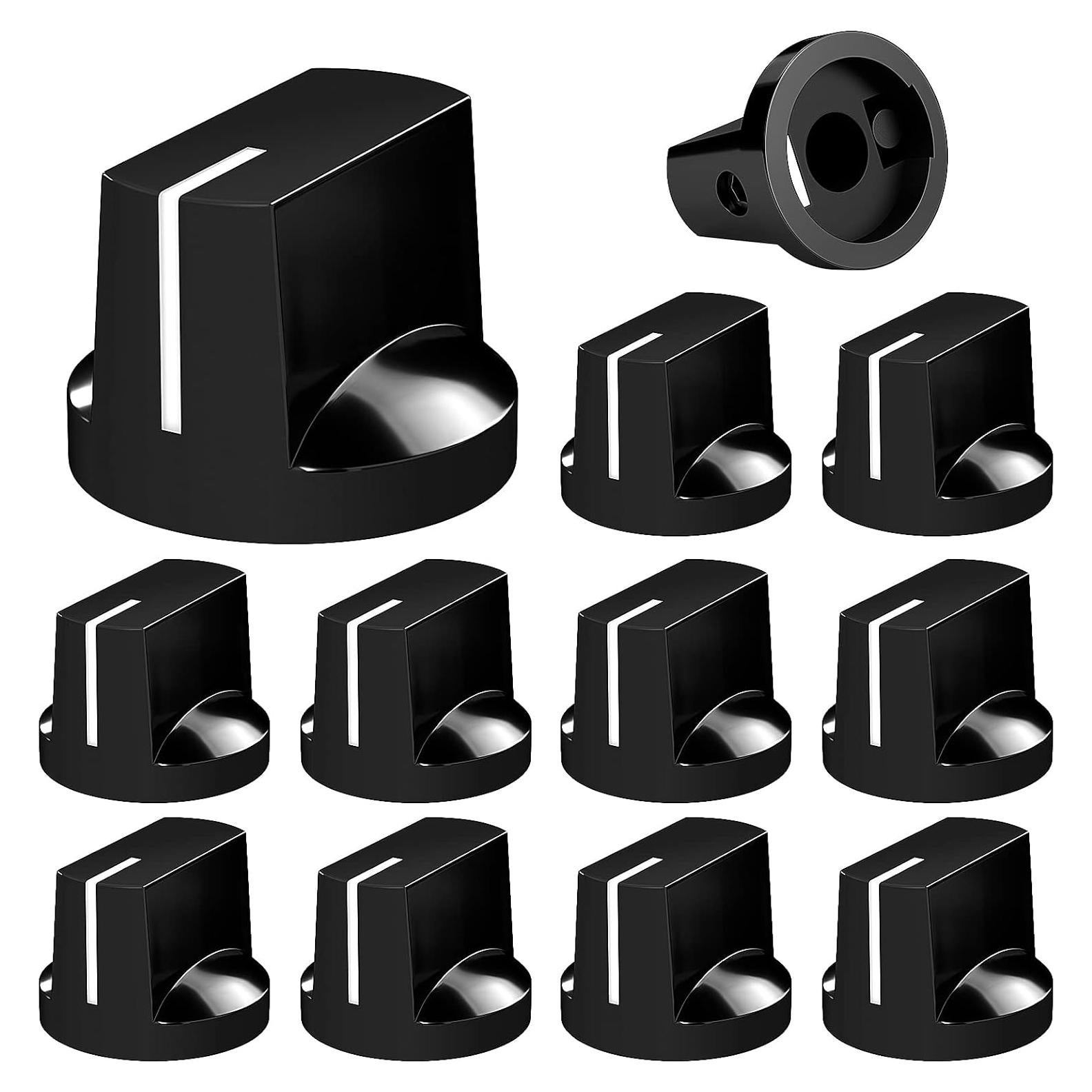 Perillas de Pedal de Guitarra DAIERTEK 6.35mm 12PCS Negro