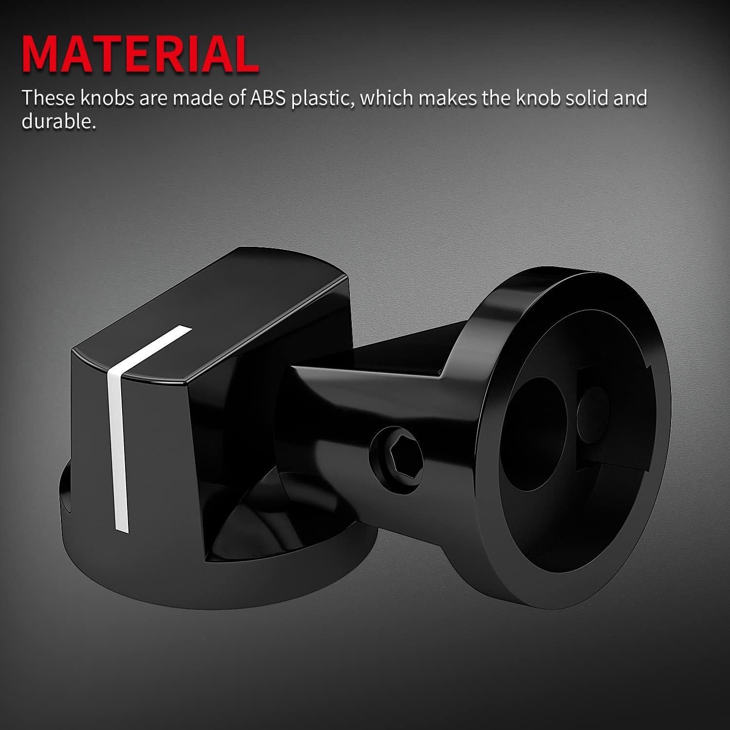 Perillas de Pedal de Guitarra DAIERTEK 6.35mm 12PCS Negro