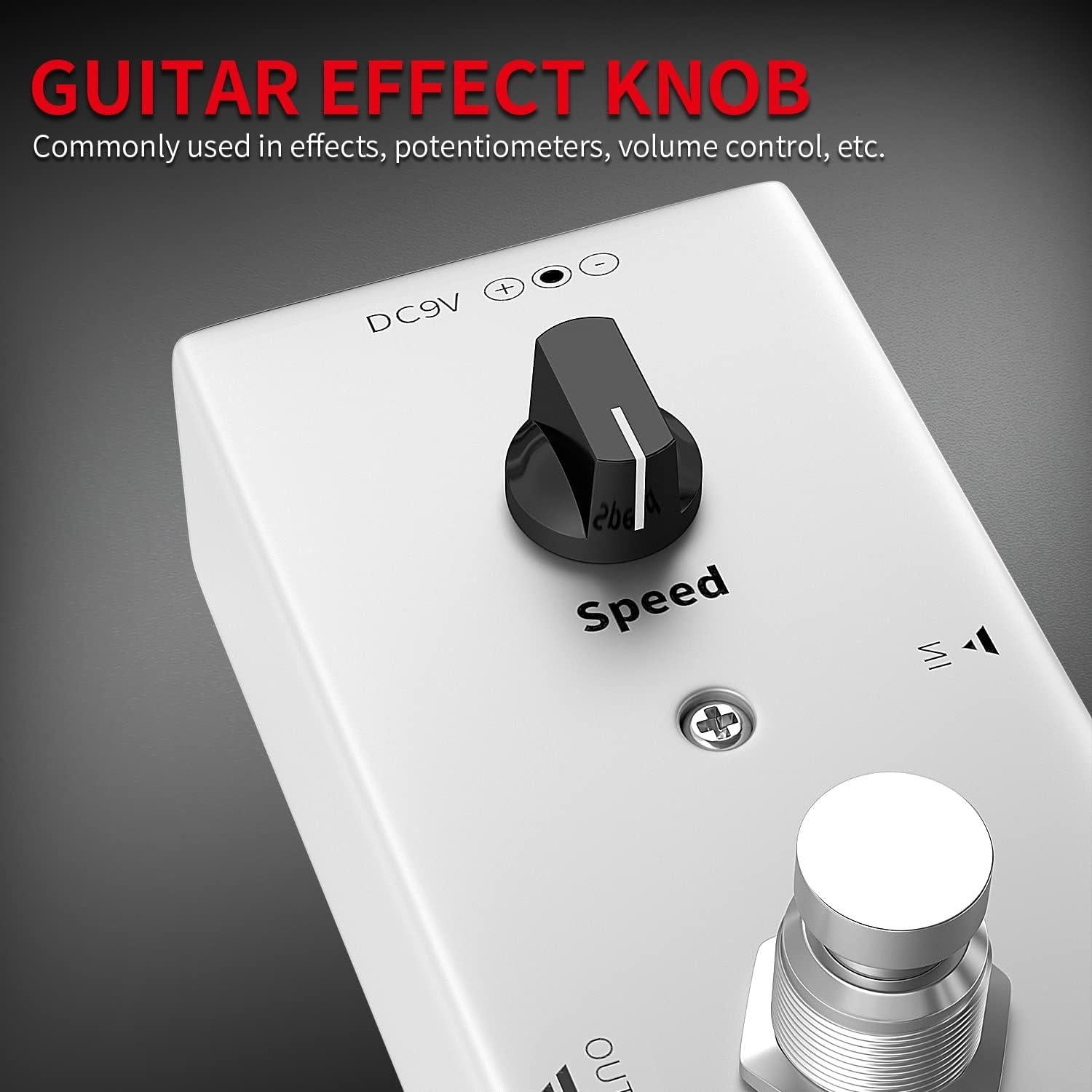 Perillas de Pedal de Guitarra DAIERTEK 6.35mm 12PCS Negro