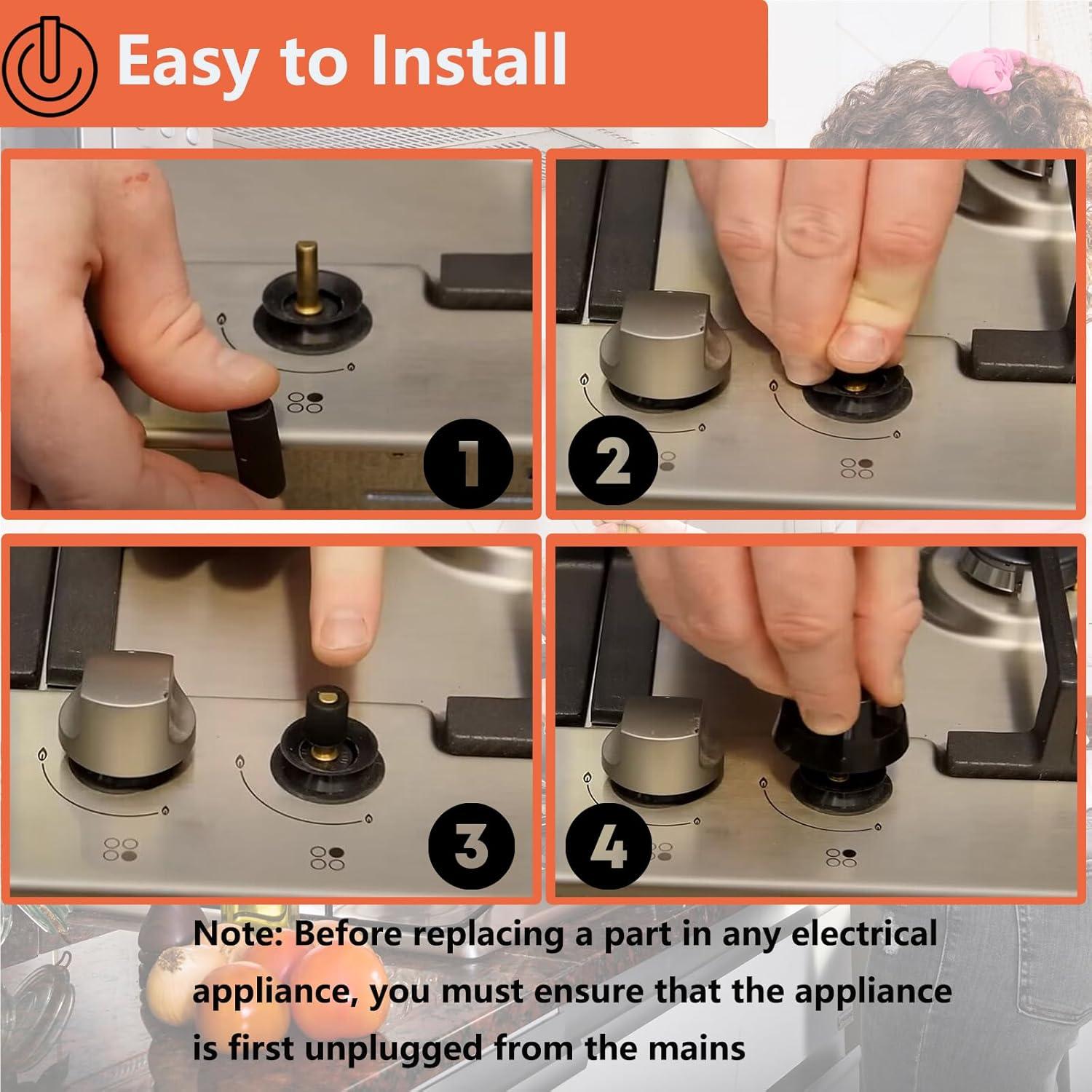 4 Perillas de Control Universales Cykemo con 12 Adaptadores