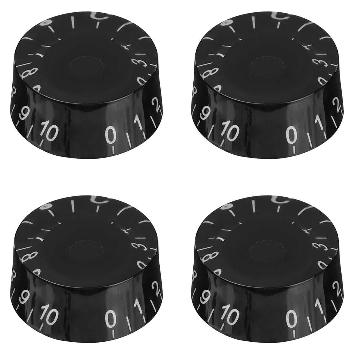 4 Perillas Negras de Control para Guitarra Eléctrica Les Paul