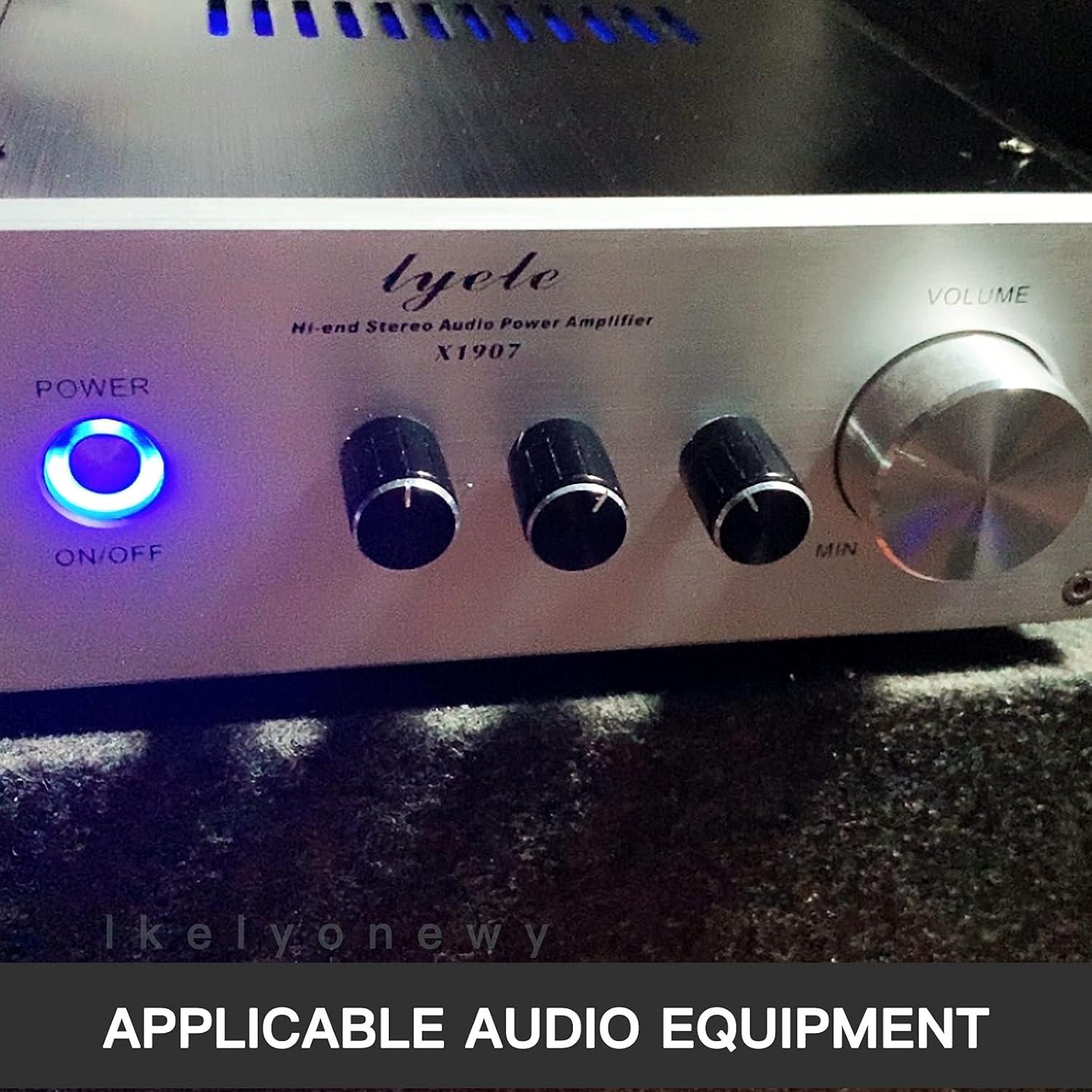 24 Perillas de Control de Volumen Kelyonewy 6mm Negras