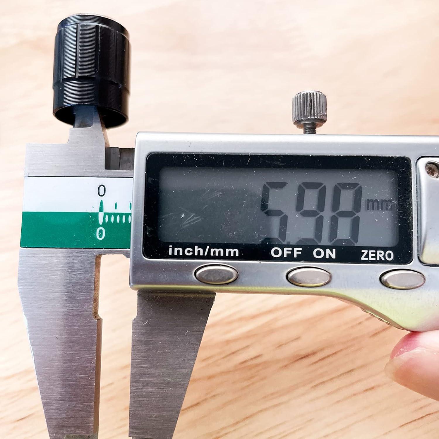 24 Perillas de Control de Volumen Kelyonewy 6mm Negras