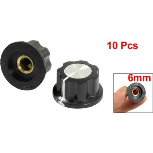 Perillas Rotativas Uxcell para Potenciómetro 6 mm - 10 Piezas