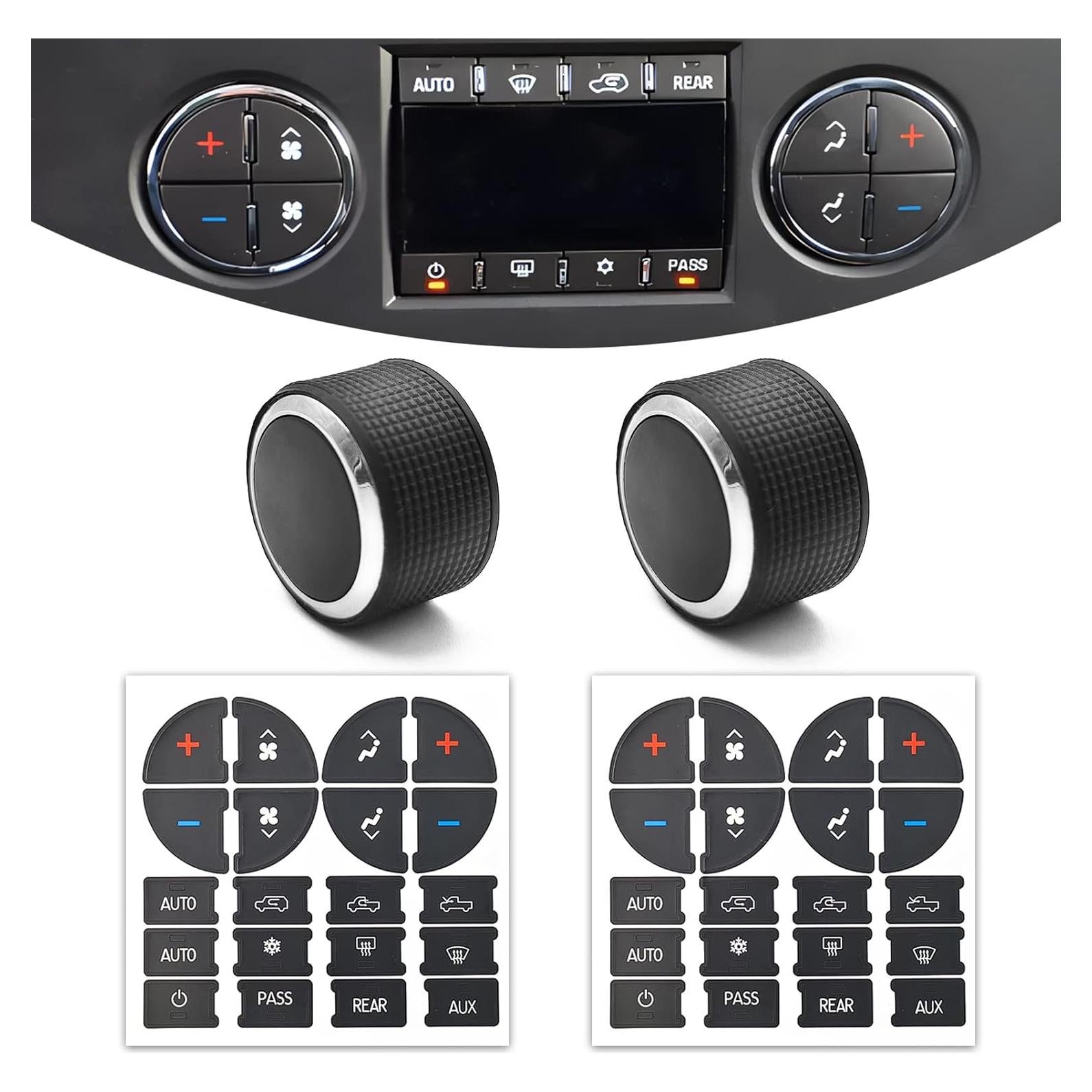 Kit de Reparación de Radio Stymart 2 Perillas + 2 Etiquetas AC