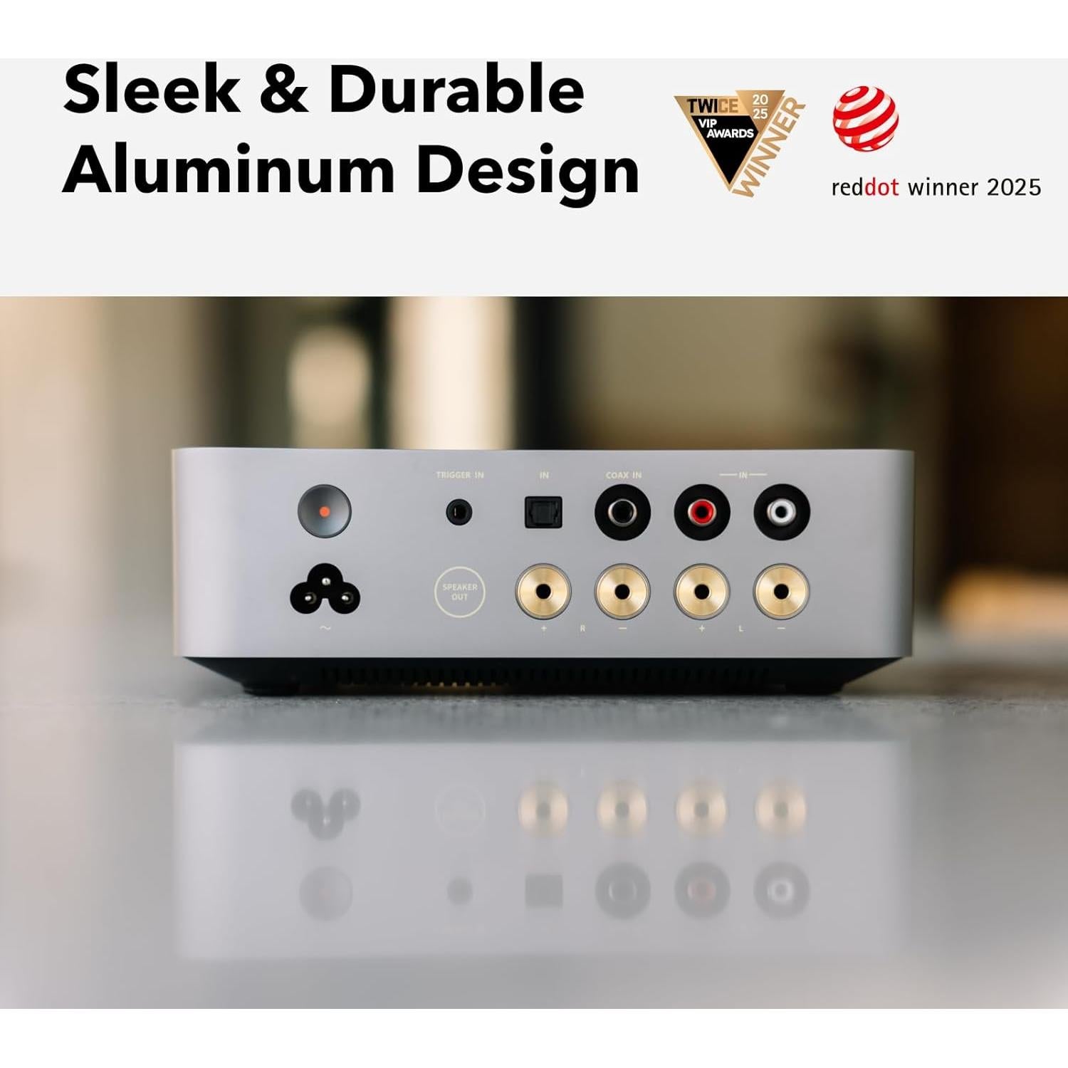 Amplificador WiiM Vibelink Amp 100W Plata DAC ESS 9039Q2M