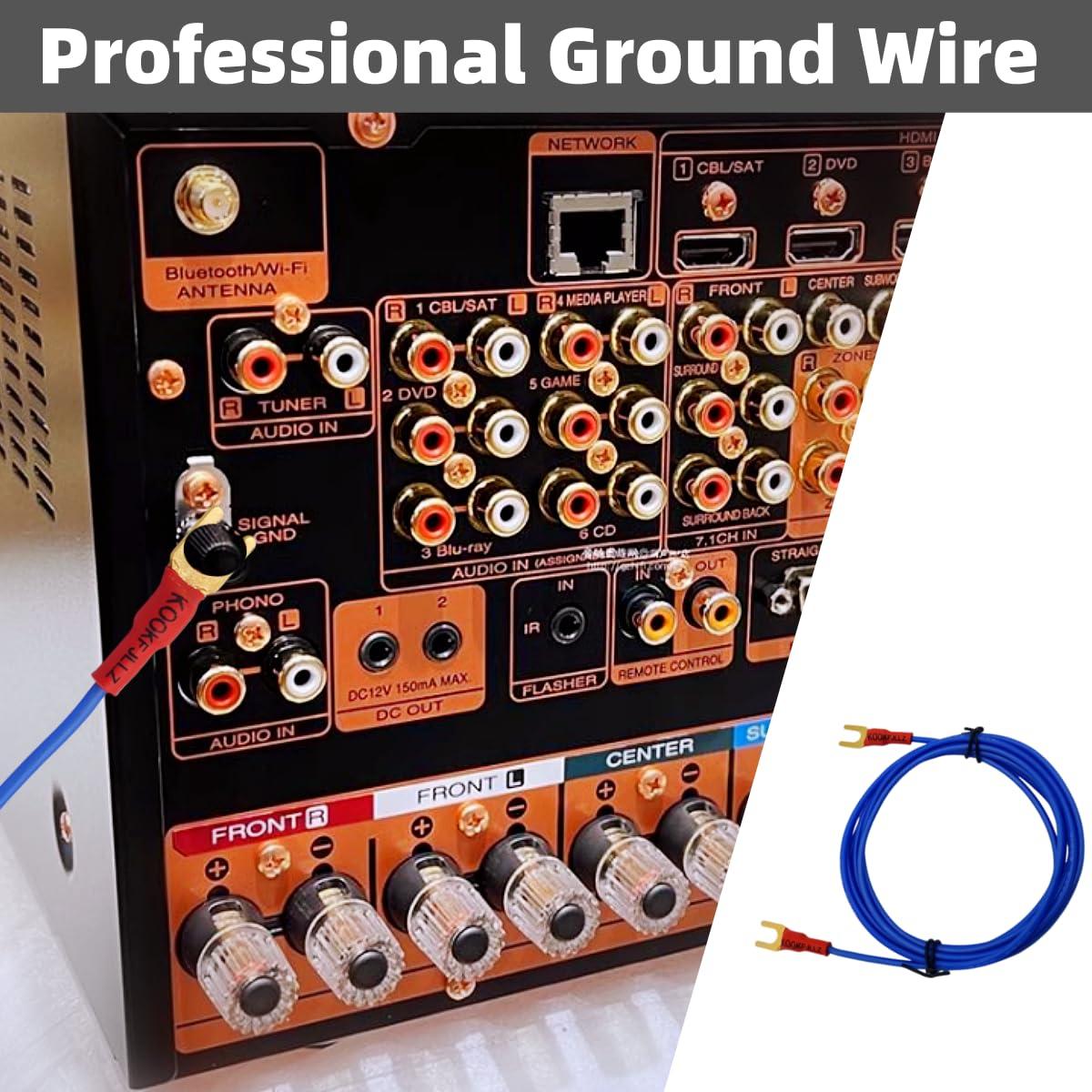 Cable de Tierra para Tocadiscos Technics 1.83m Cobre OFC Oro