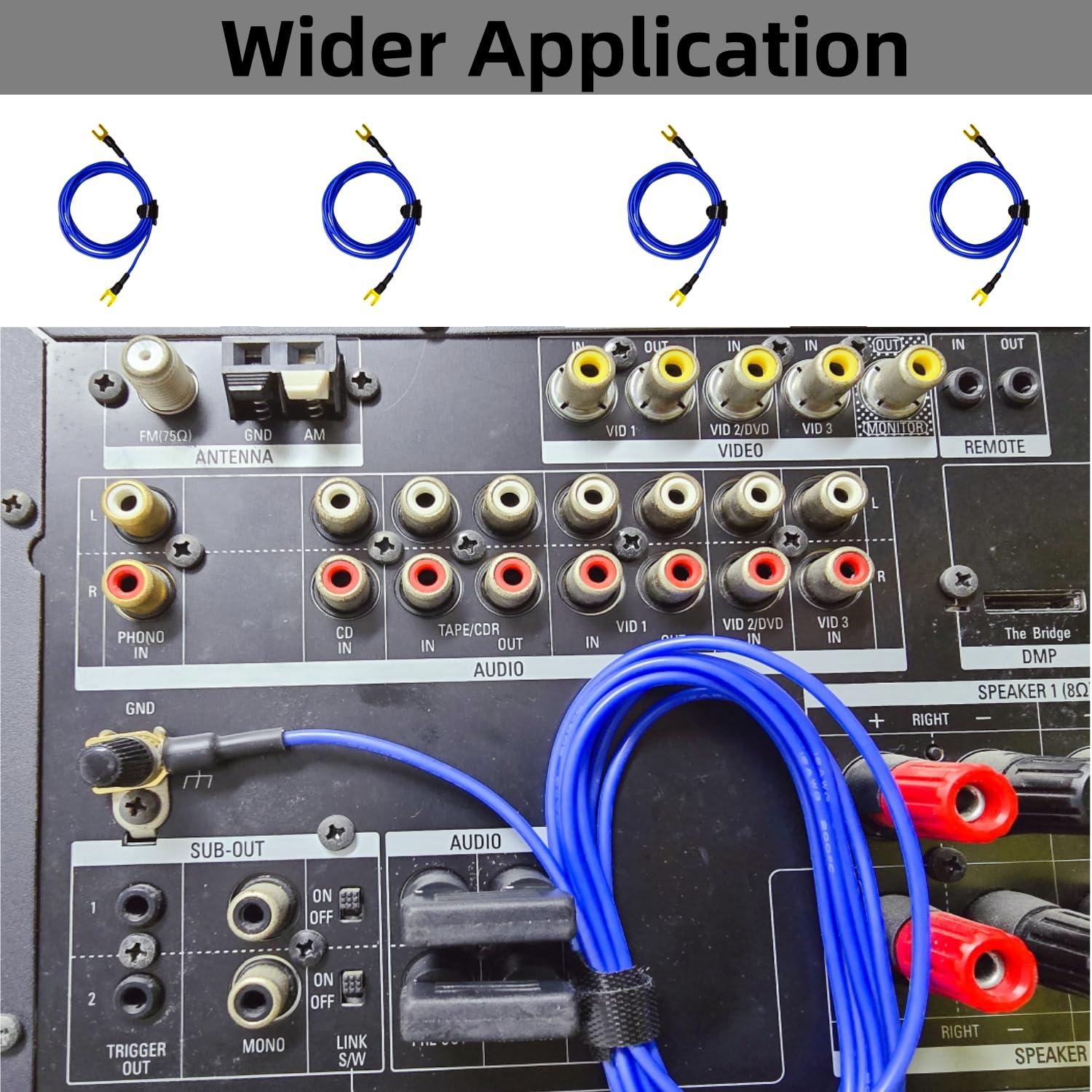 Cable de Tierra para Tocadiscos KUBOJSDLZ 1.83m Cobre Oro 24K