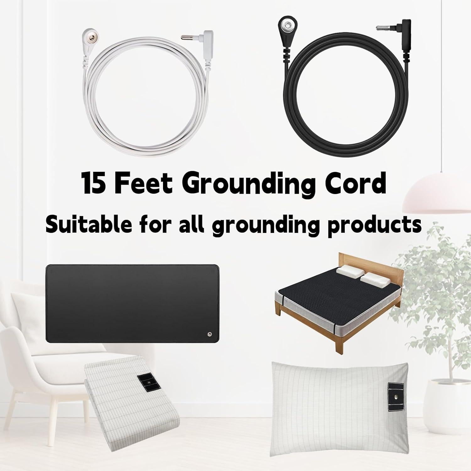 Paquete de 2 Cables de Conexión a Tierra YOUMIAO 4.57m