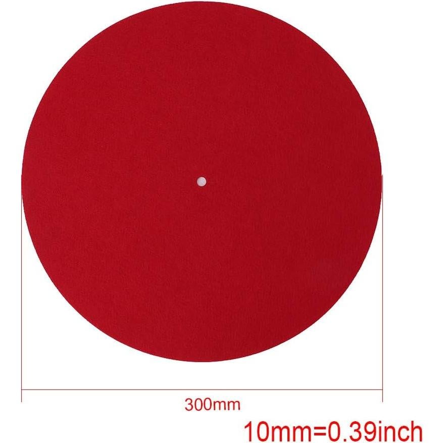 Pad de Tocadiscos SUQIKMX 30 cm Rojo 3 mm Grosor