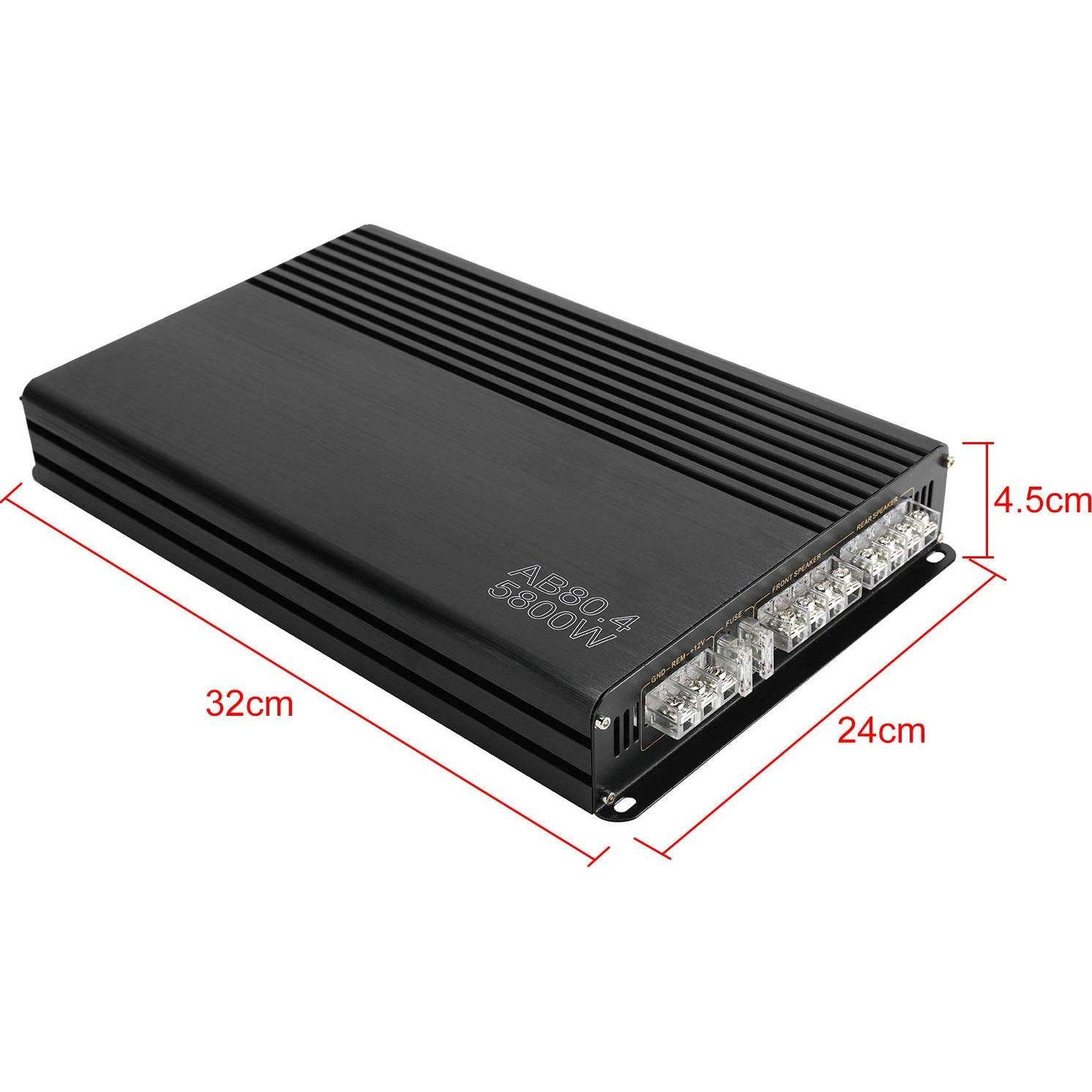 Amplificador de Coche YaeCCC 5800W 4 Canales 12V Estéreo