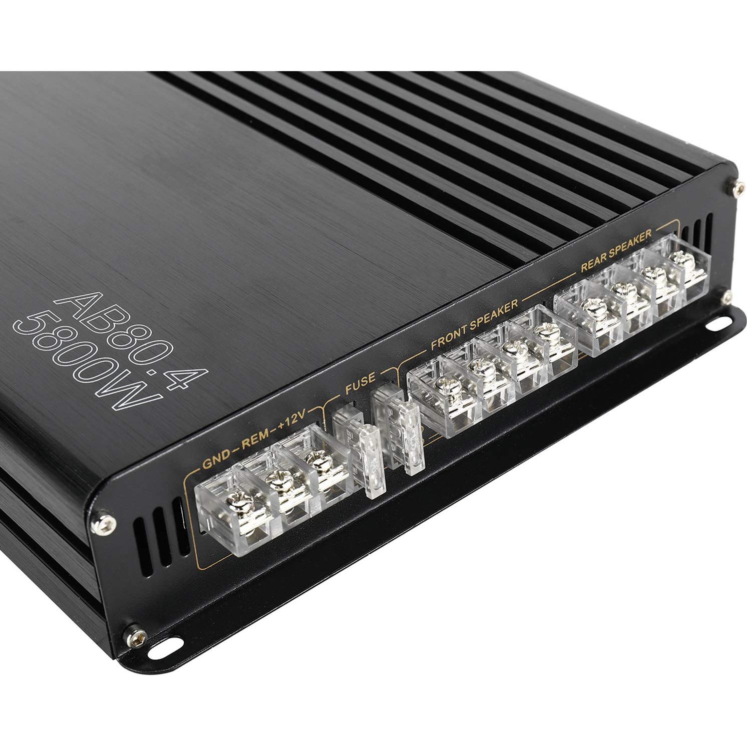 Amplificador de Coche YaeCCC 5800W 4 Canales 12V Estéreo