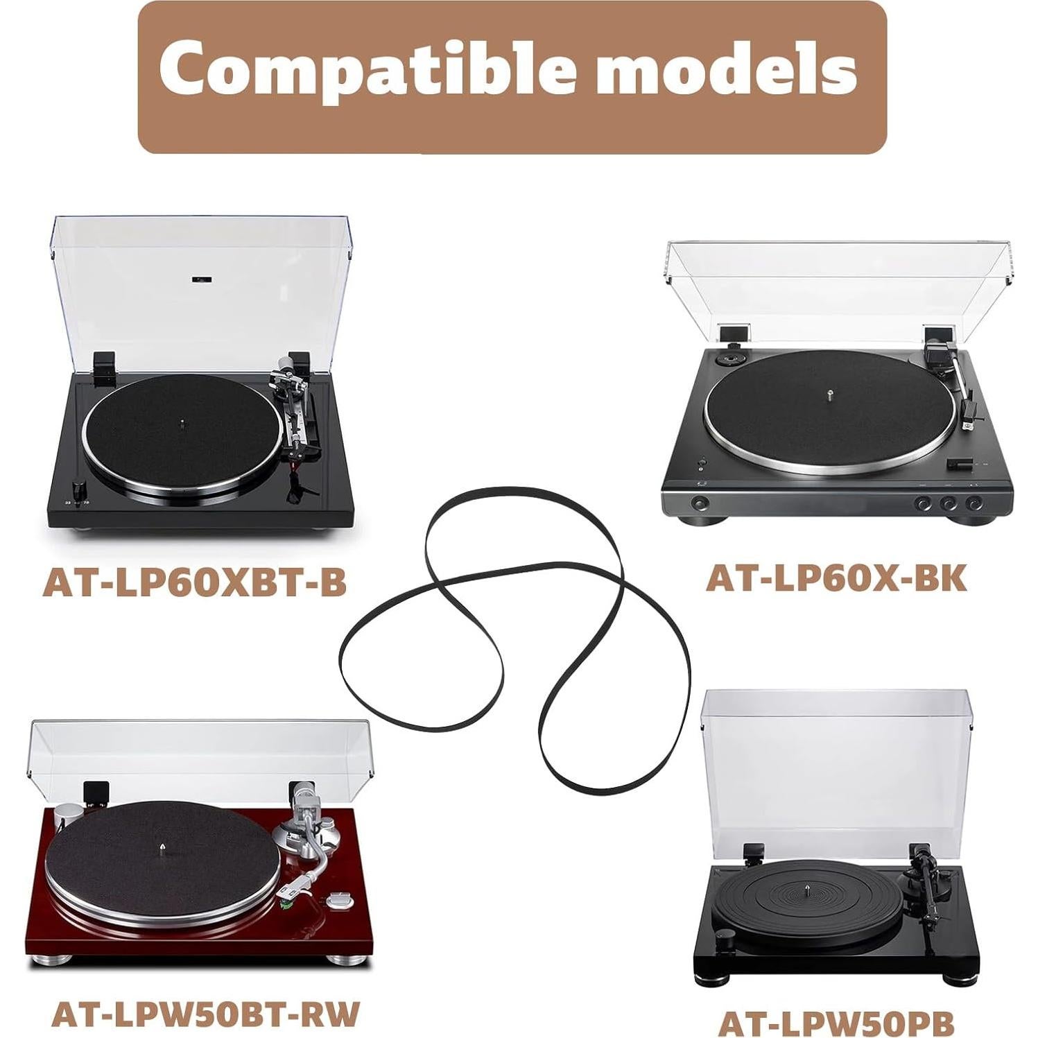 Correa de tocadiscos Gosknor para Audio-Technica AT-PL50/AT-LP60