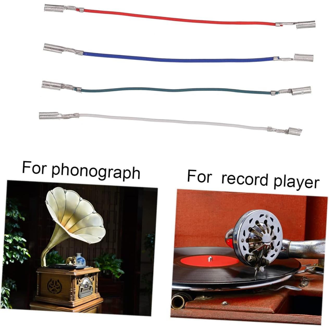 Cables de Conexión para Tocadiscos NUOBESTY 4 Pcs Duraderos