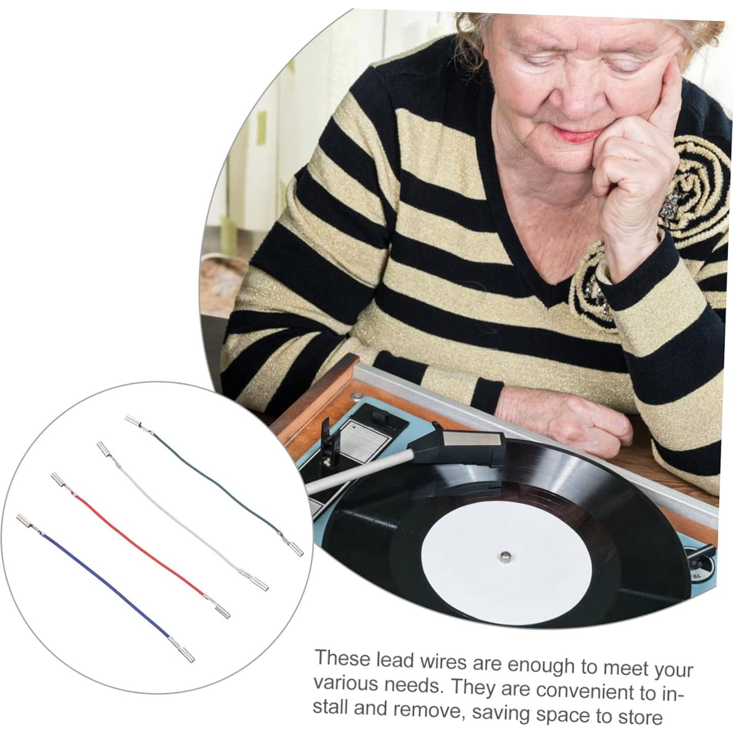 Cables de Conexión para Tocadiscos NUOBESTY 4 Pcs Duraderos