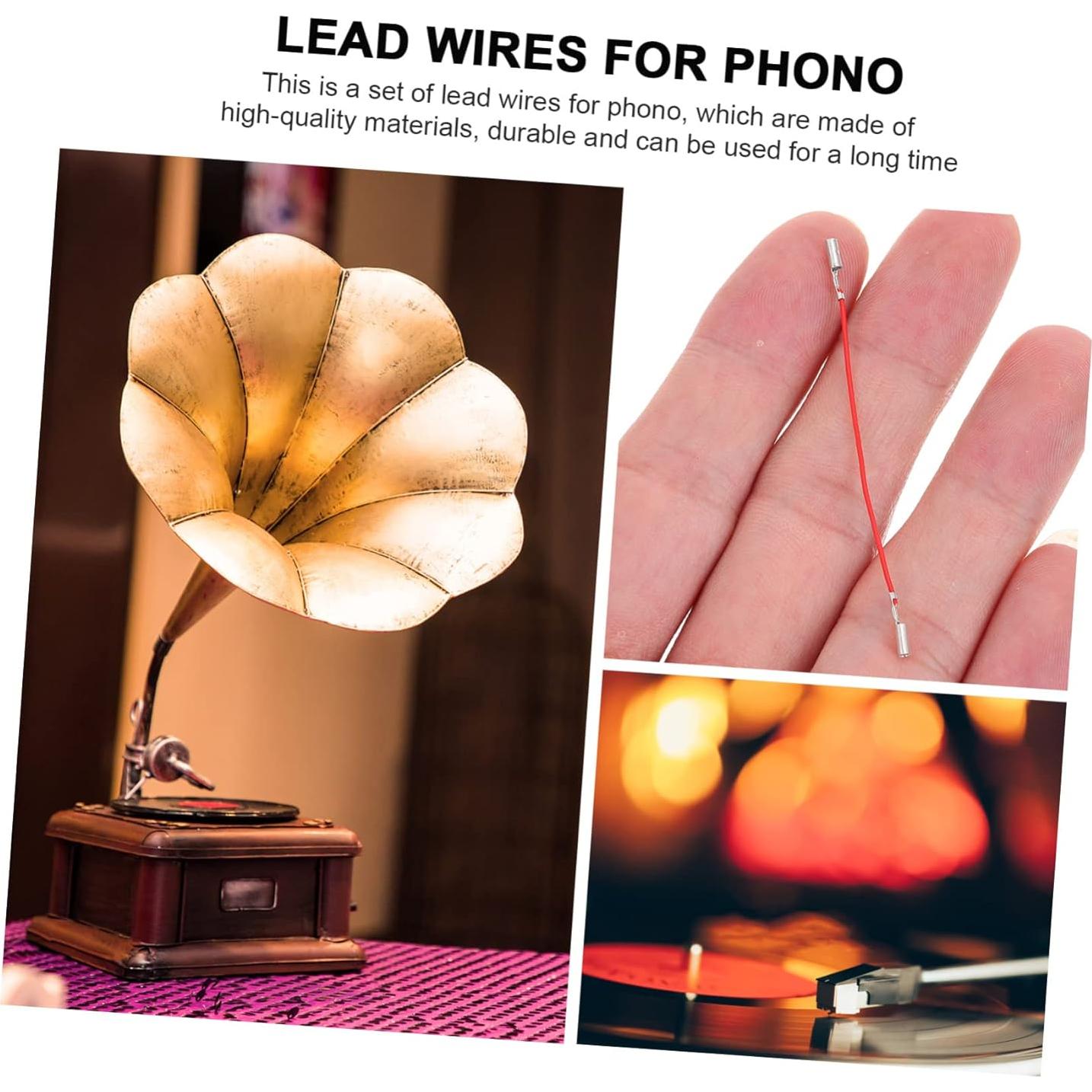 Cables de Conexión para Tocadiscos NUOBESTY 4 Pcs Duraderos