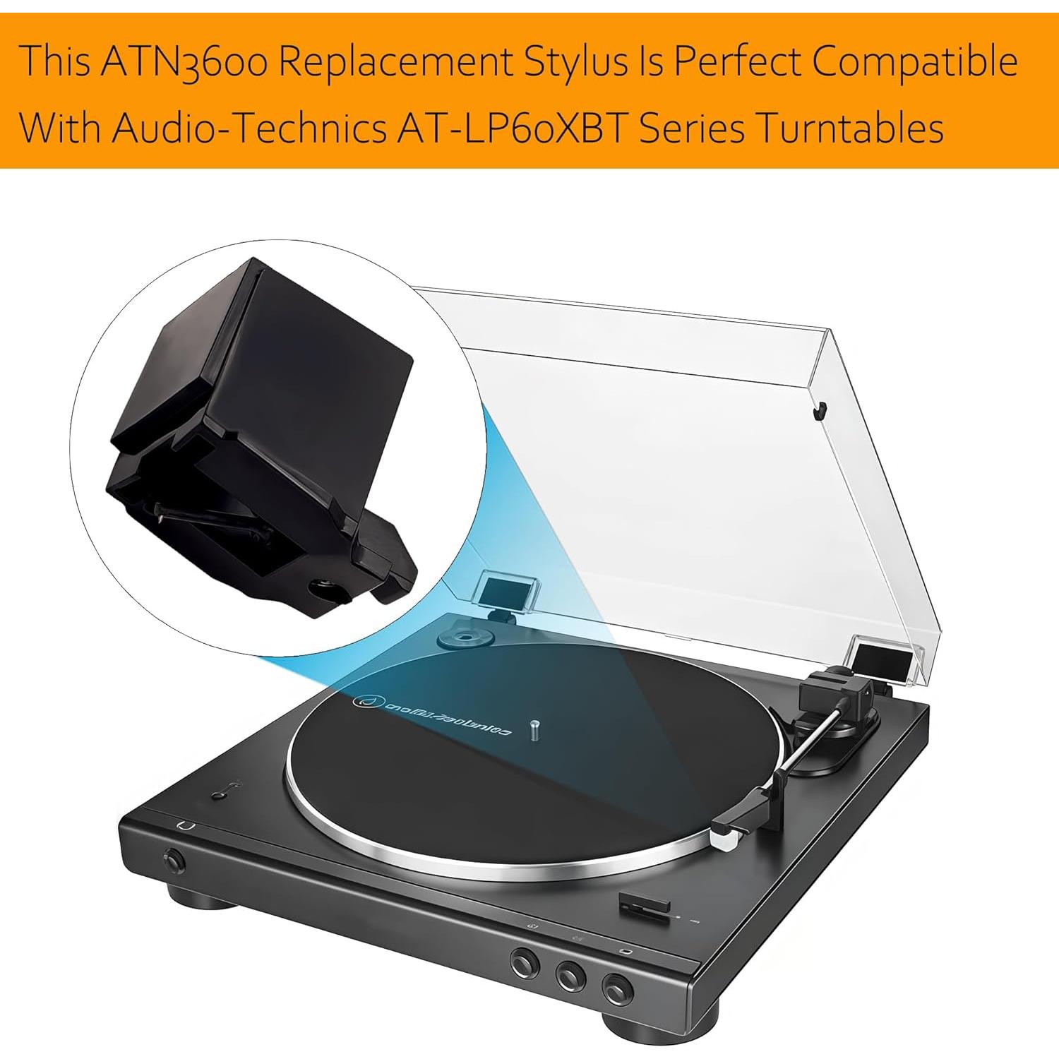 Aguja de Reemplazo Cónica ATN3600L/LC para Tocadiscos Audio-Technica