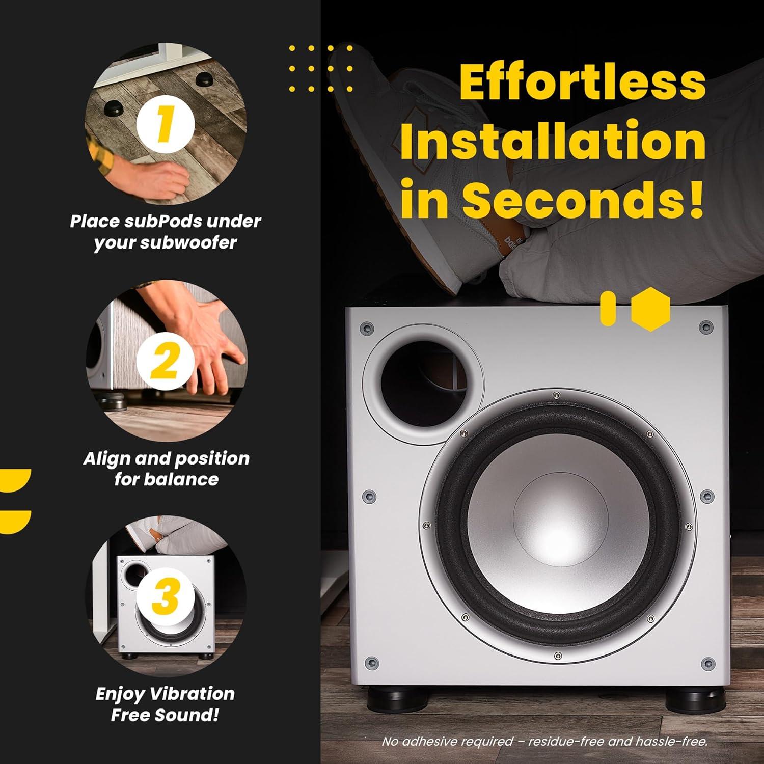 Pies de Aislamiento para Subwoofer Sound Addicted 4PCs