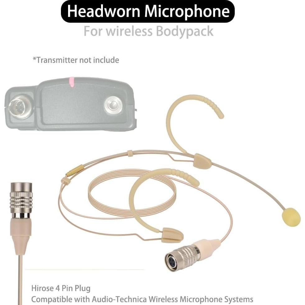Micrófono de Diadema YXG Beige Compatible Audio-Technica
