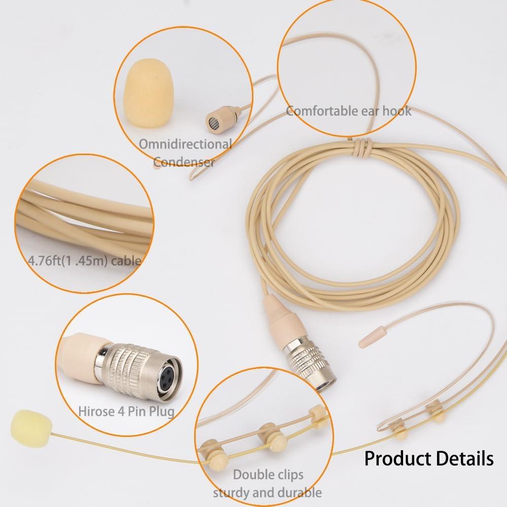 Micrófono de Diadema YXG Beige para Audio-Technica AT-803