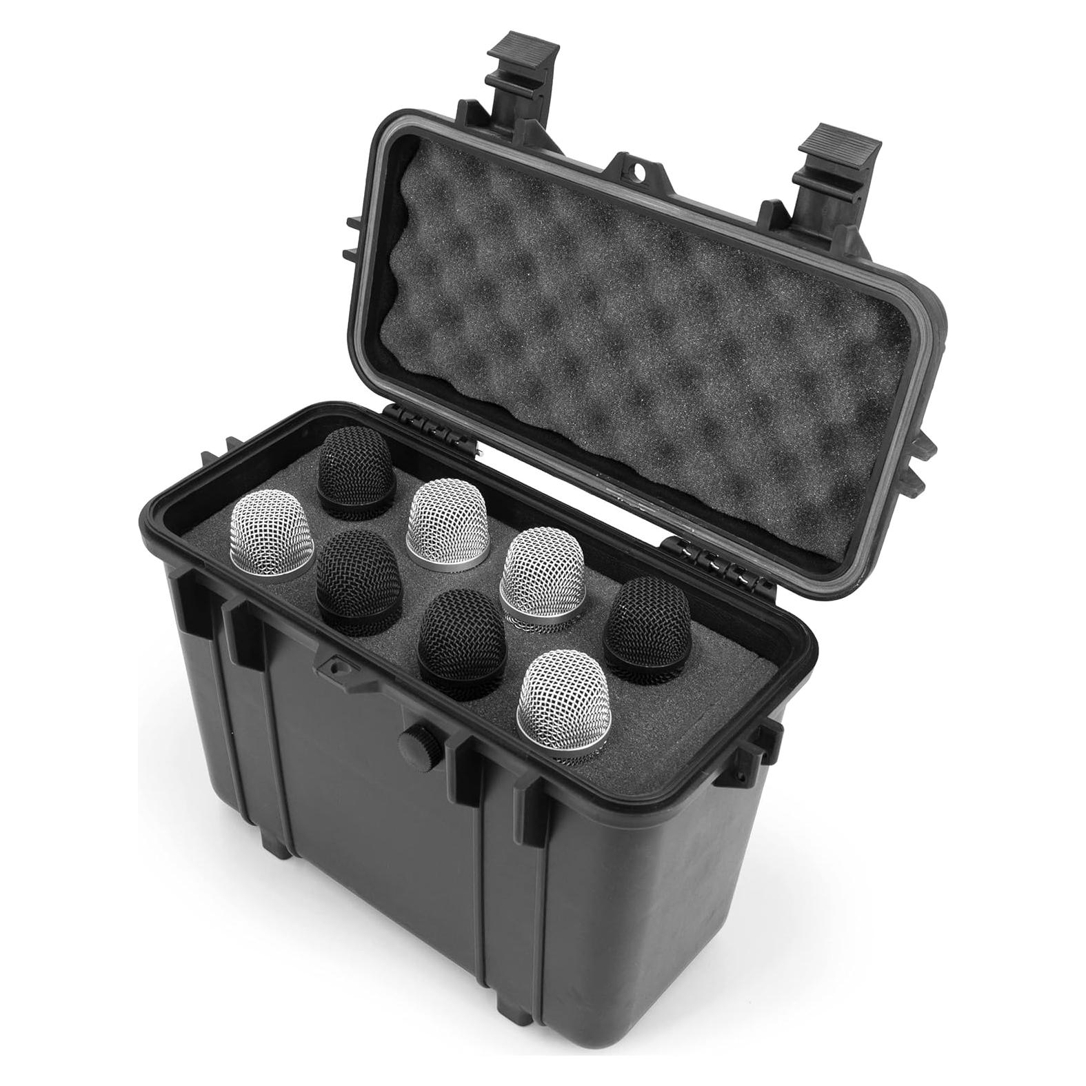 Estuche Duro CASEMATIX para 8 Micrófonos Inalámbricos