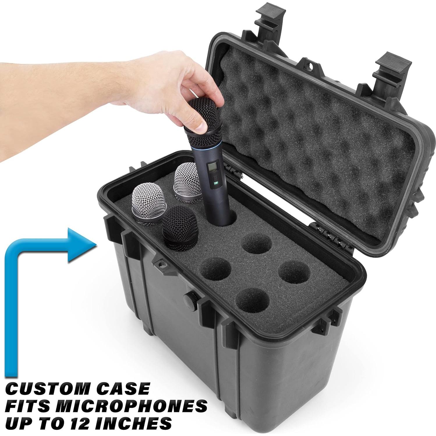 Estuche Duro CASEMATIX para 8 Micrófonos Inalámbricos